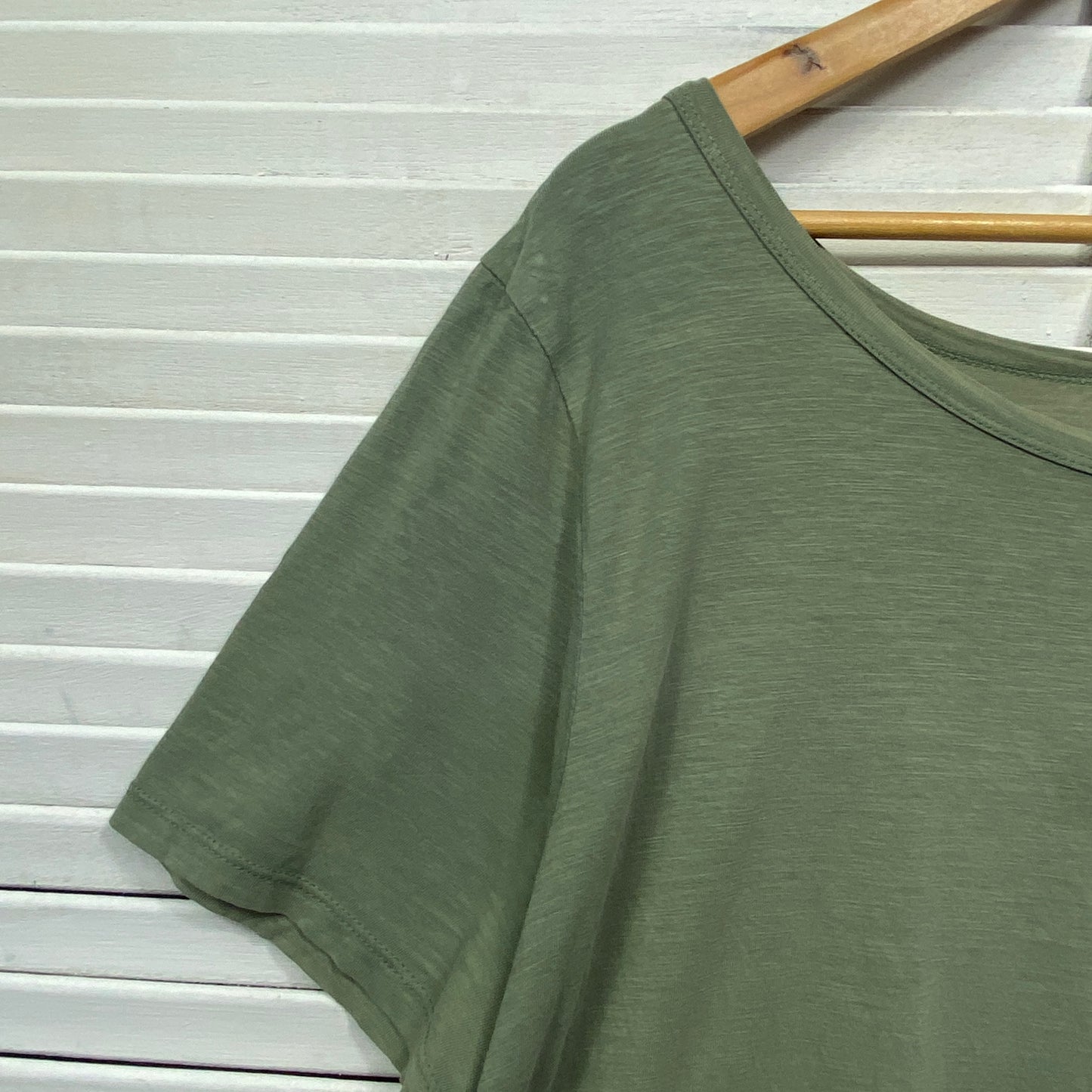 Evans Top Size 22/24 Plus Green Short Sleeve Smock Tunic