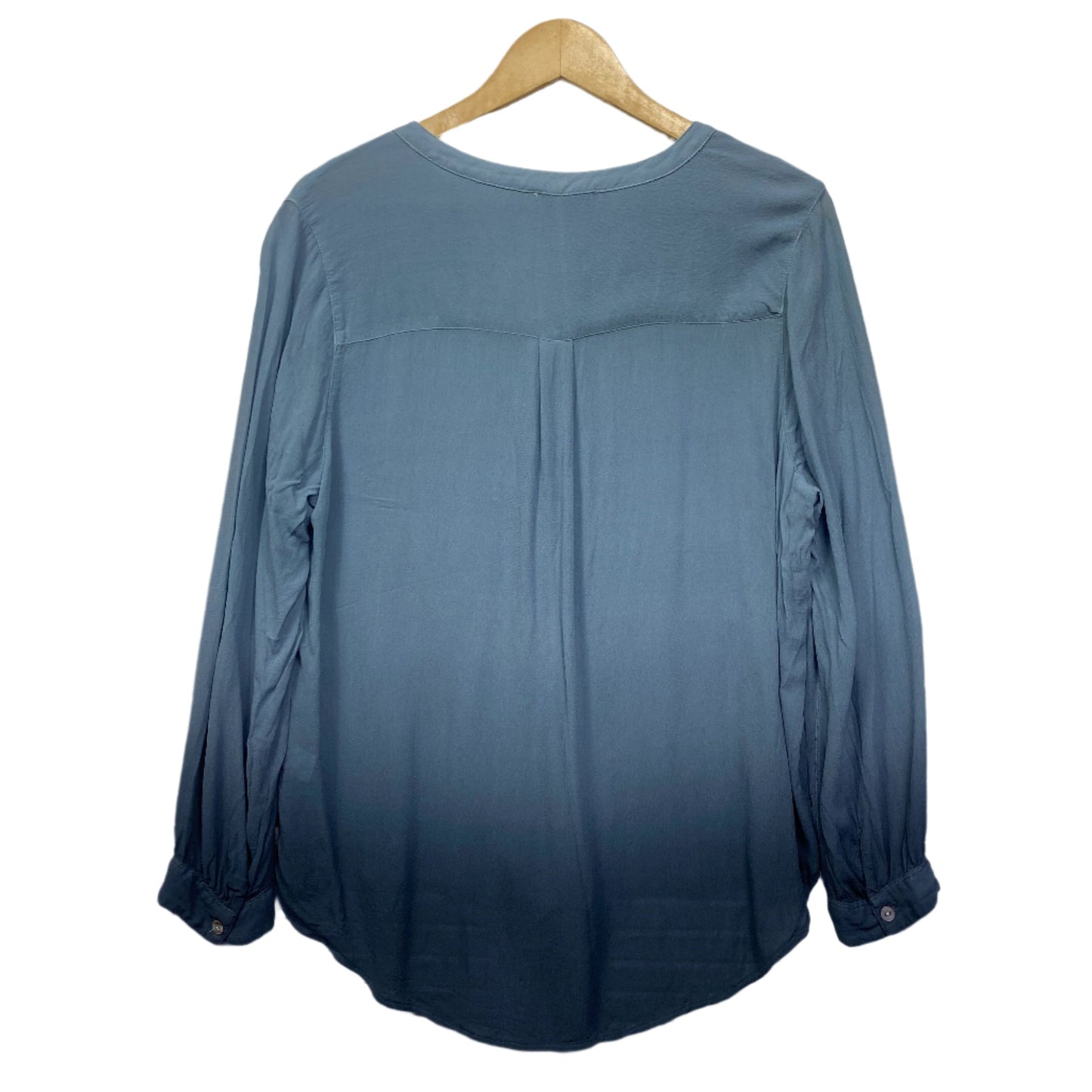 Regatta Top Size 16 Blue Ombre Long Sleeve Slightly Sheer