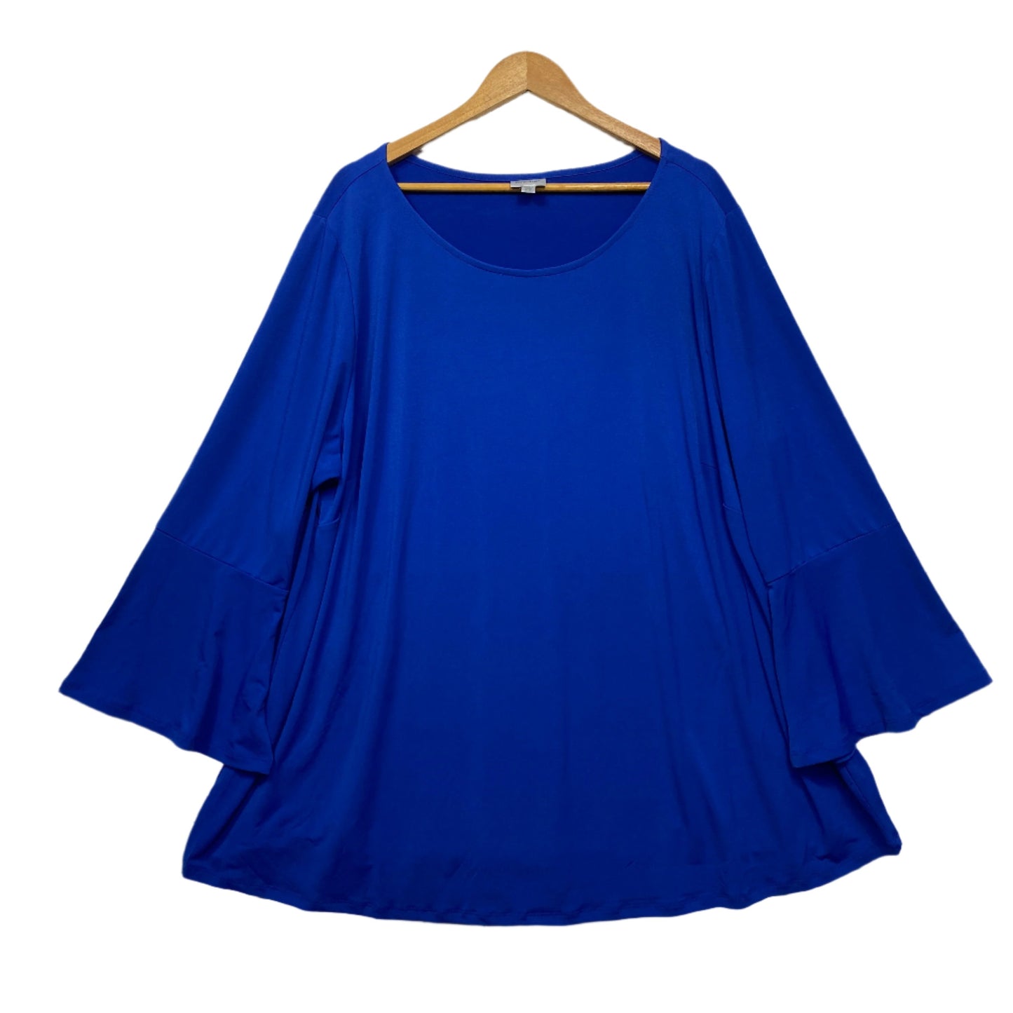 Avenue Top Size 22 24 Plus Long Sleeve Blue