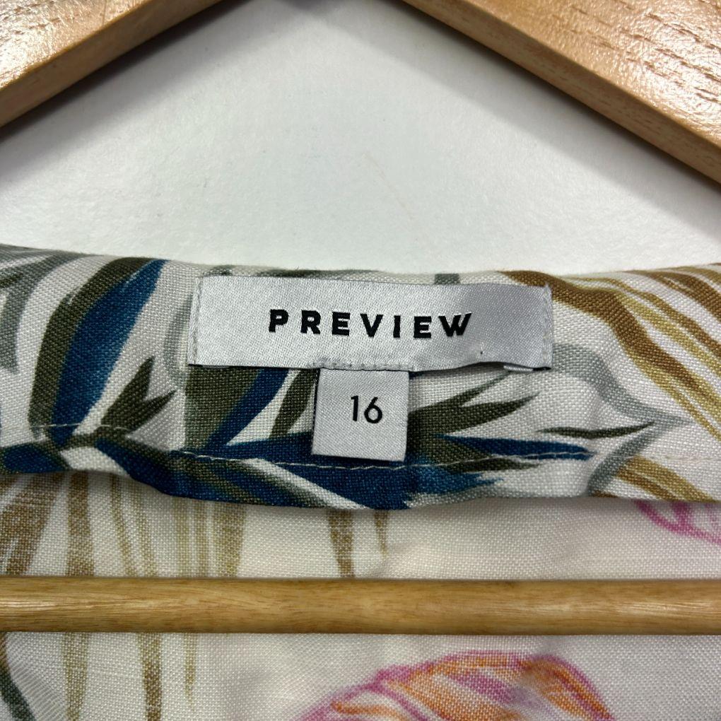 Preview Multicolour Linen Top - Size 16