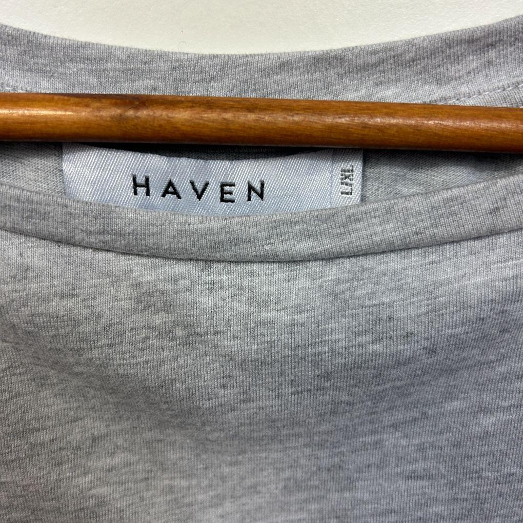 Haven Grey Cotton Top Sweatshirt Jumper - Size L/XL
