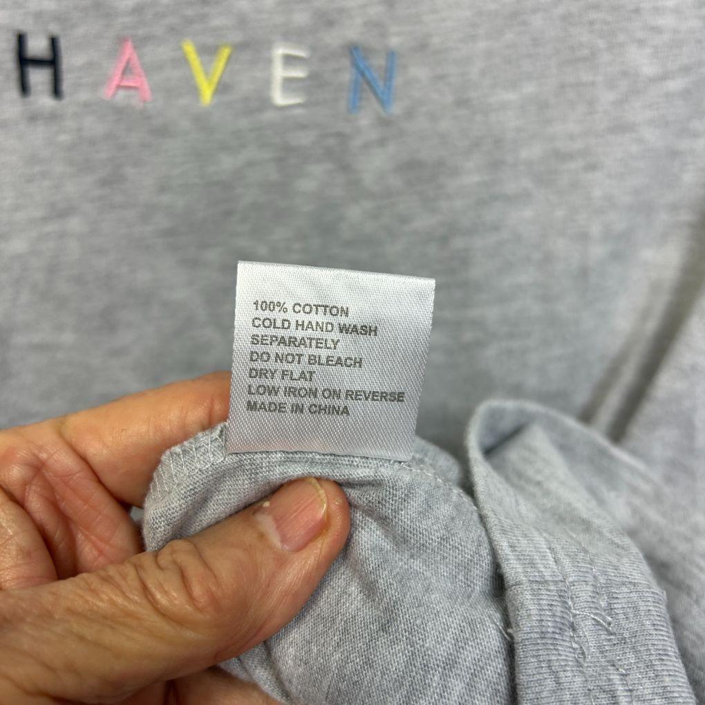 Haven Grey Cotton Top Sweatshirt Jumper - Size L/XL