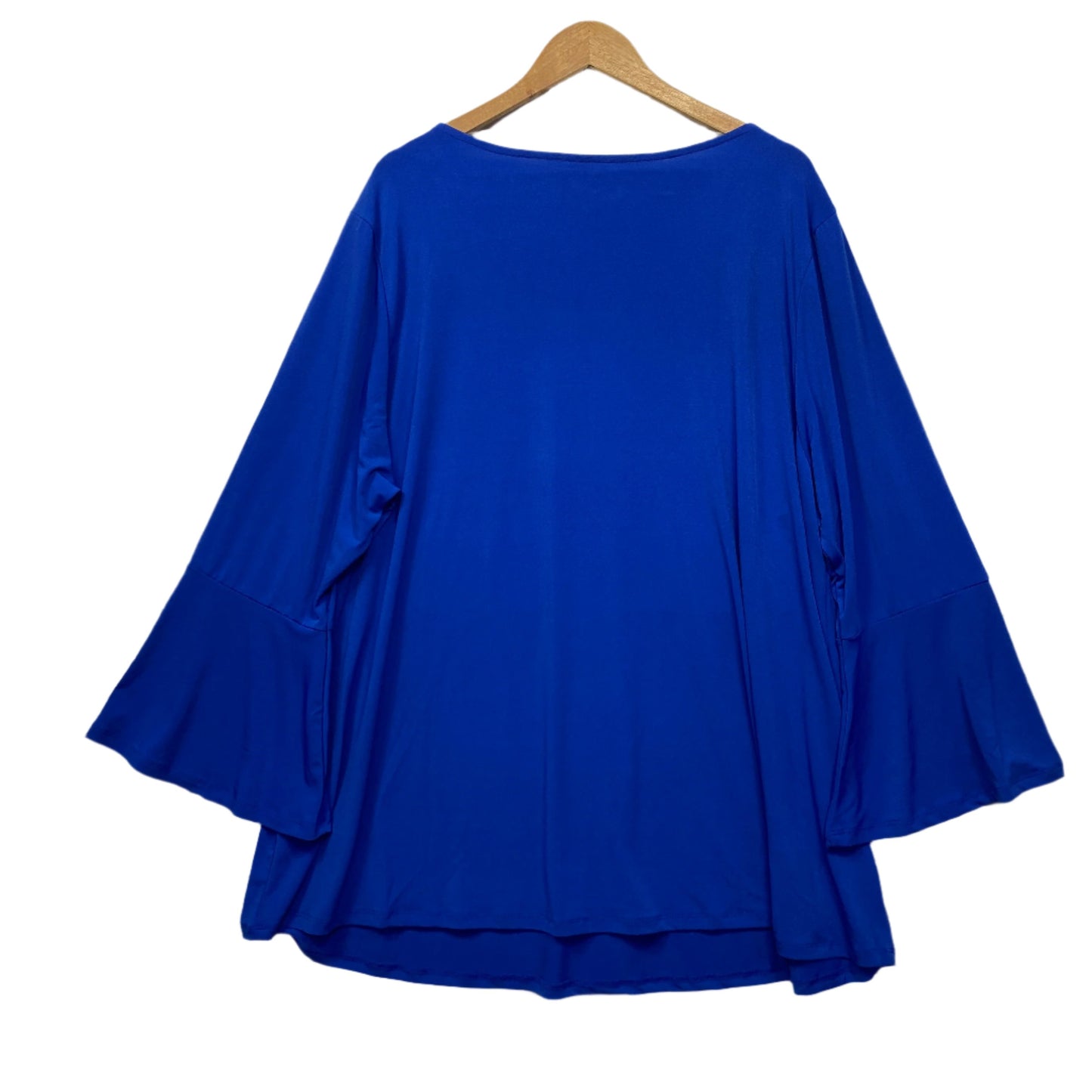 Avenue Top Size 22 24 Plus Long Sleeve Blue