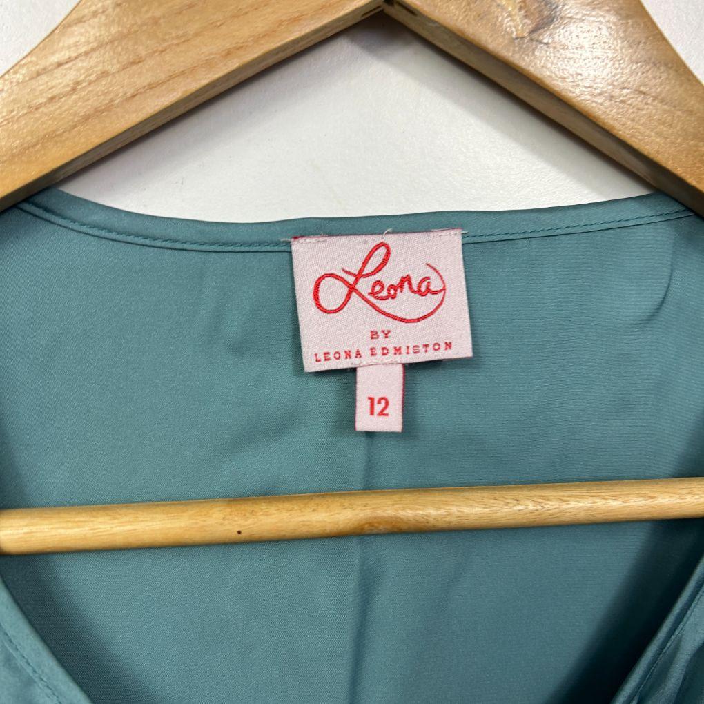 Leona Edmiston Teal Top - Size 12