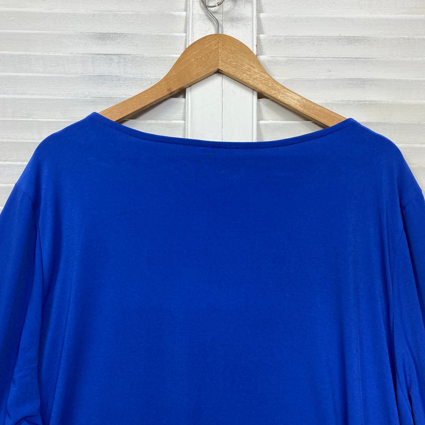 Avenue Top Size 22 24 Plus Long Sleeve Blue