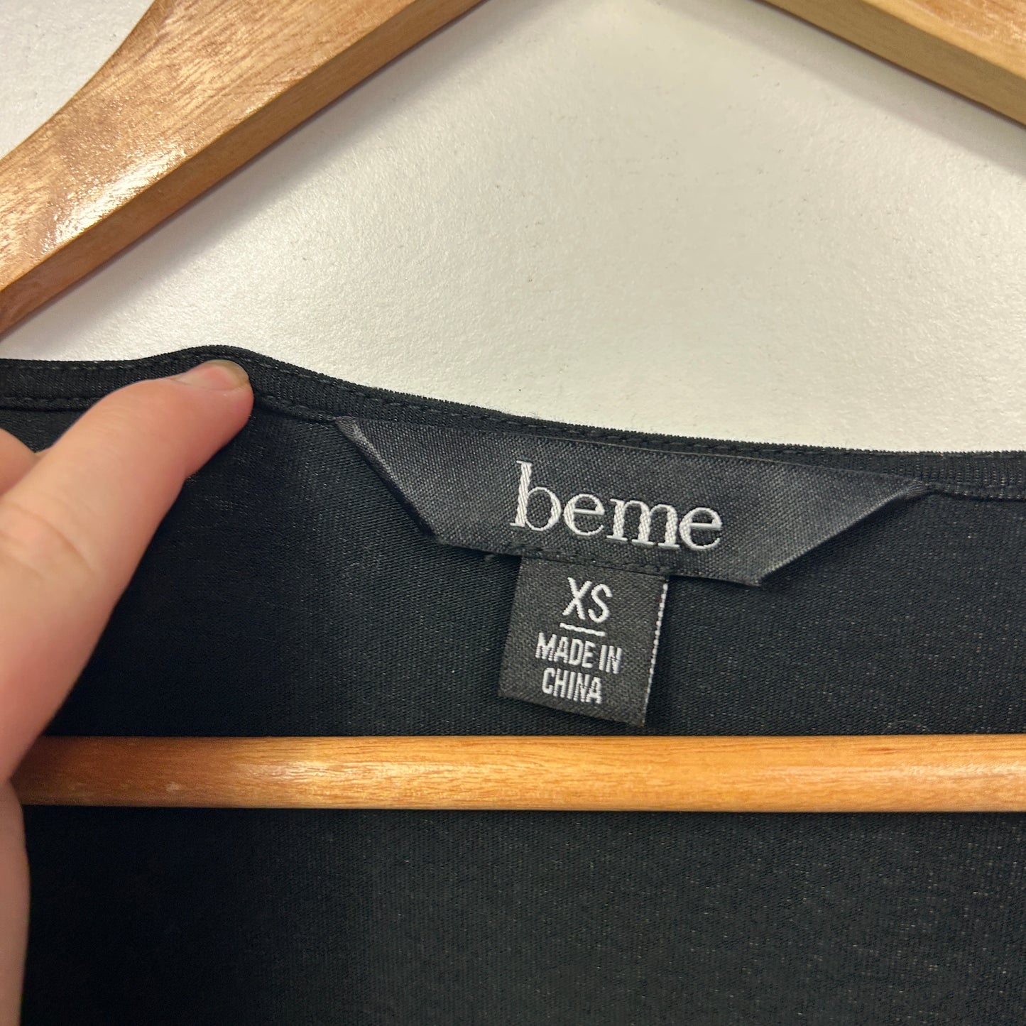 Beme Black Relaxed Fit Tunic Top - Size 14