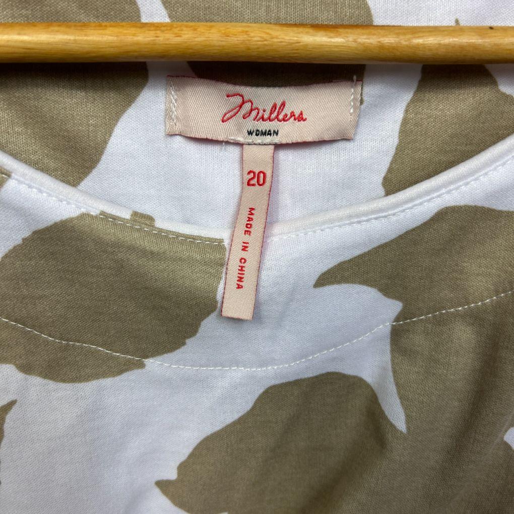 Millers White Khaki Top - Size 20