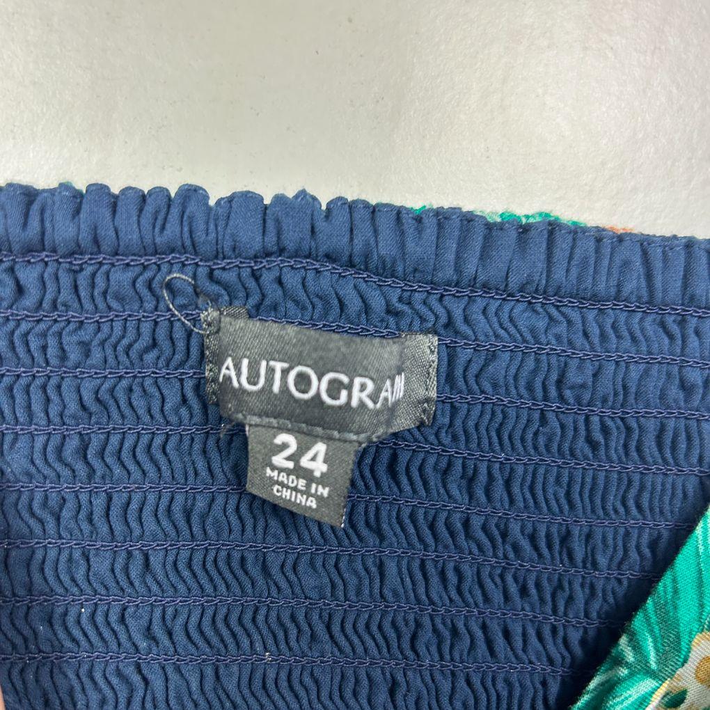 Autograph Navy Floral Dress - Size 24