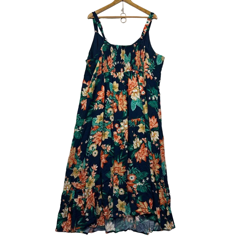 Autograph Navy Floral Dress - Size 24