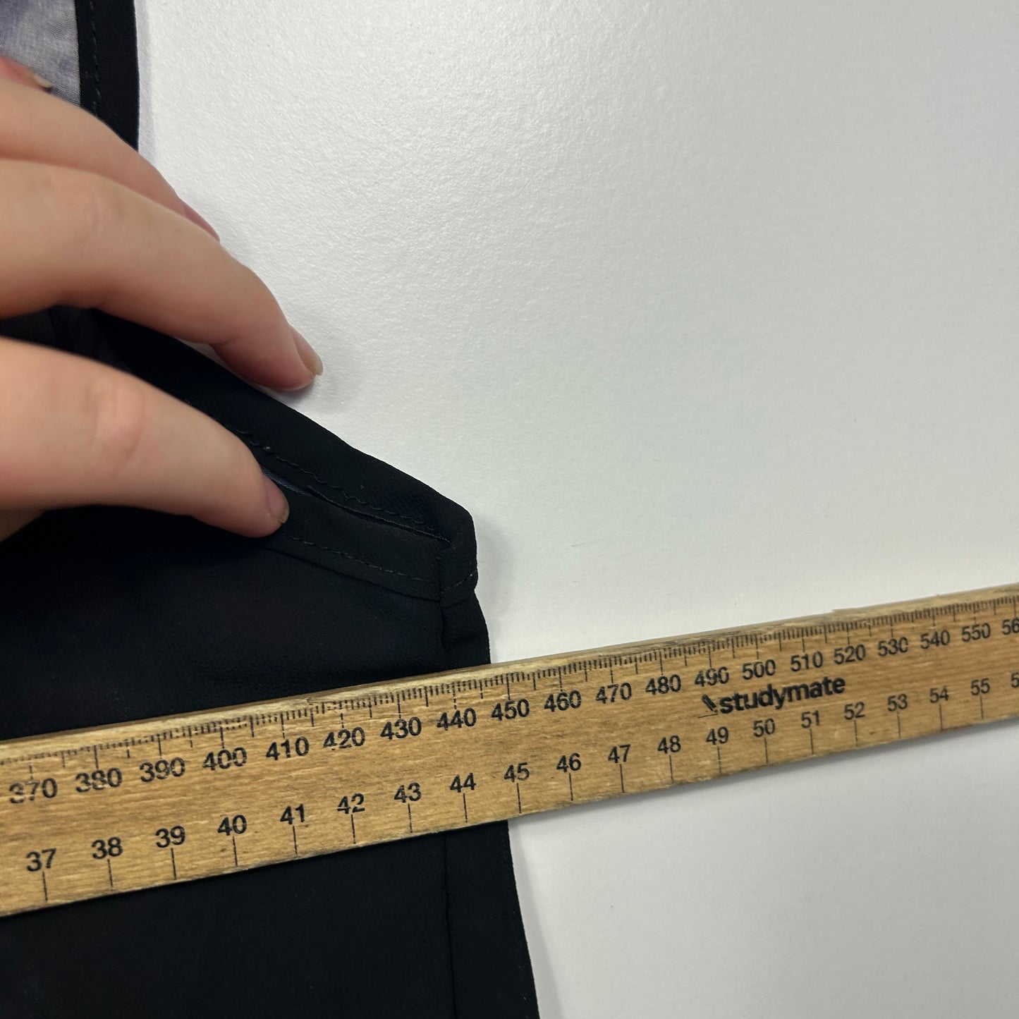 Sleeveless Black Vest with Watercolor Print Overlay Top - Size 14/16