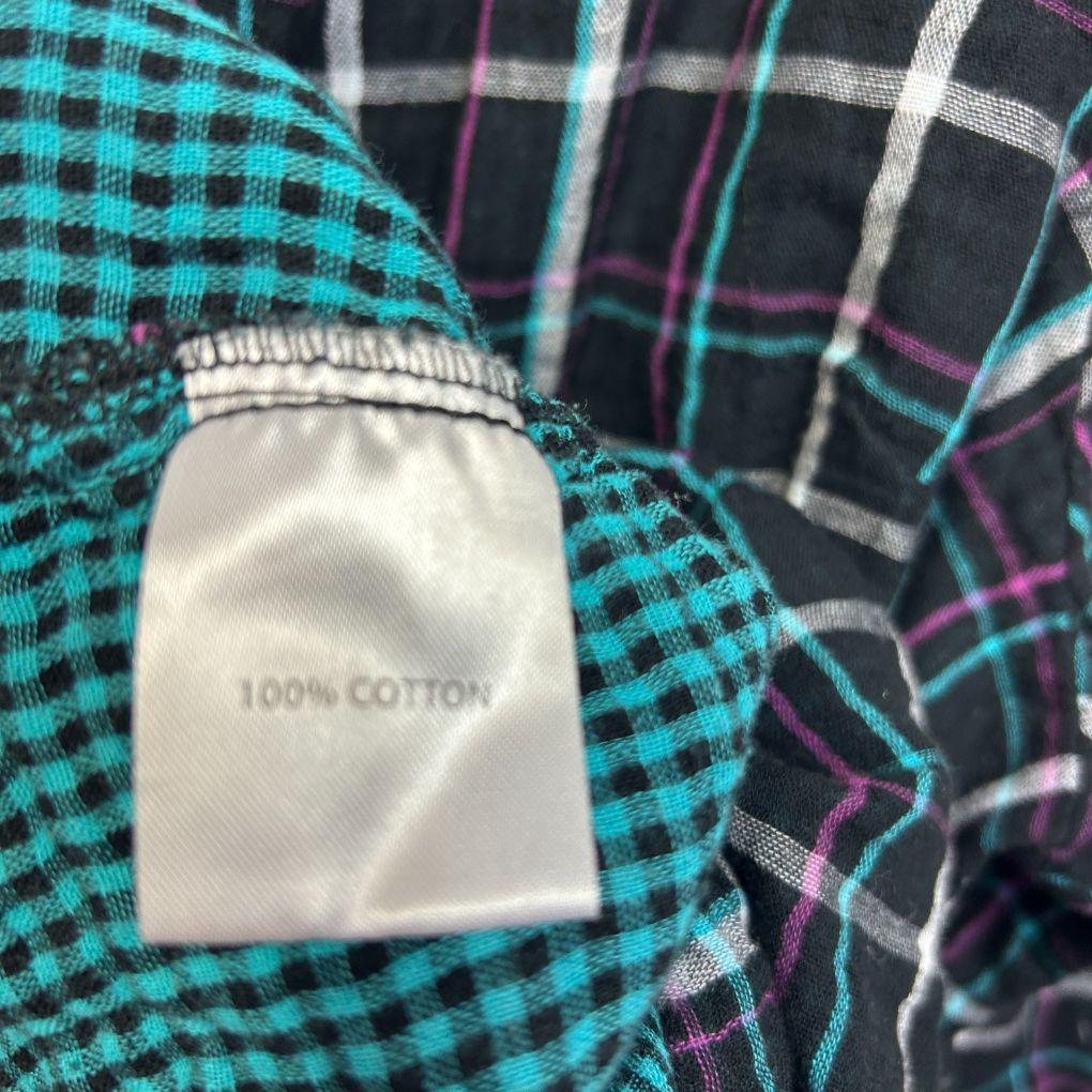 Millers Teal Check Cotton Top - Size 22