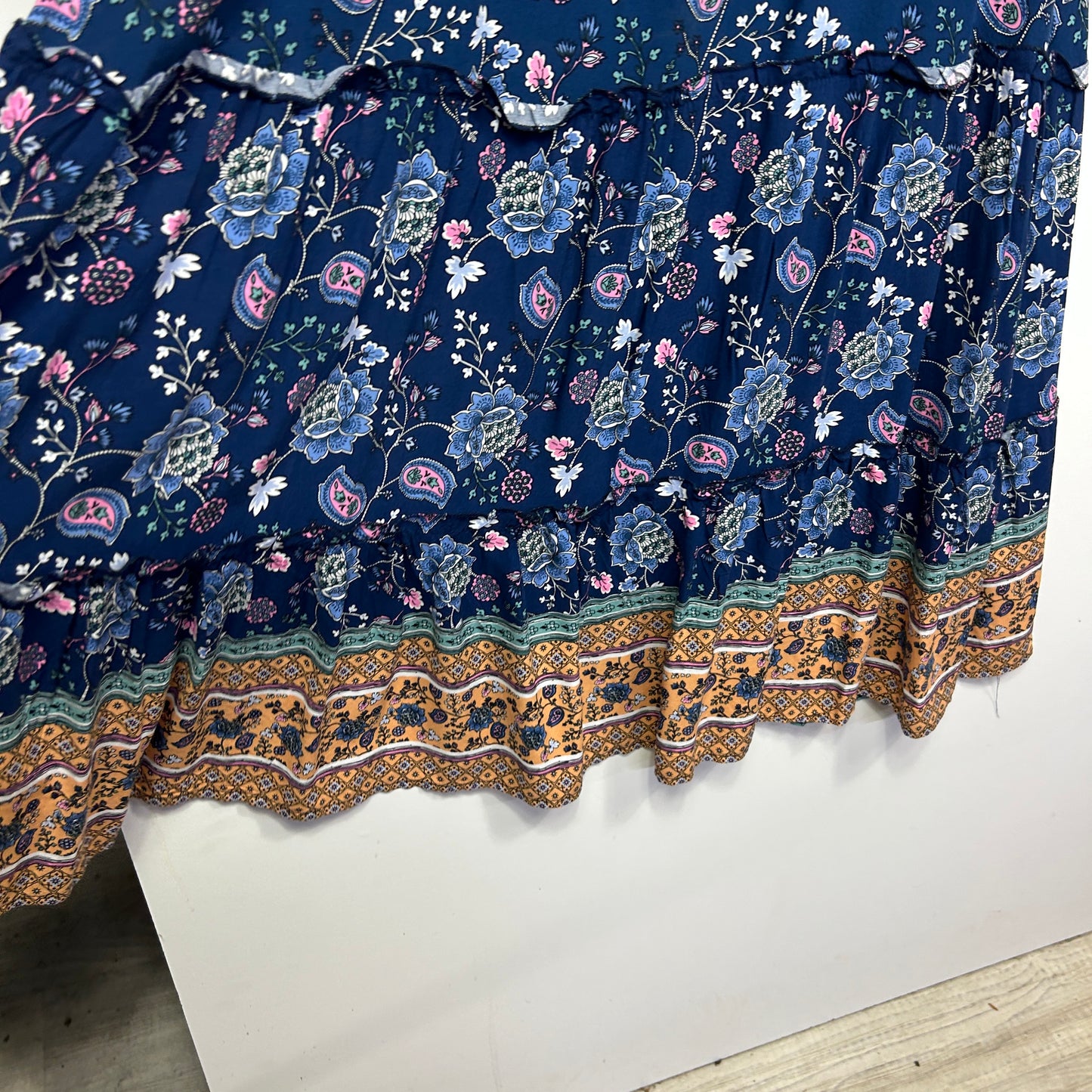 Grace & Co Navy Floral Paisley Boho Dress - Size 18