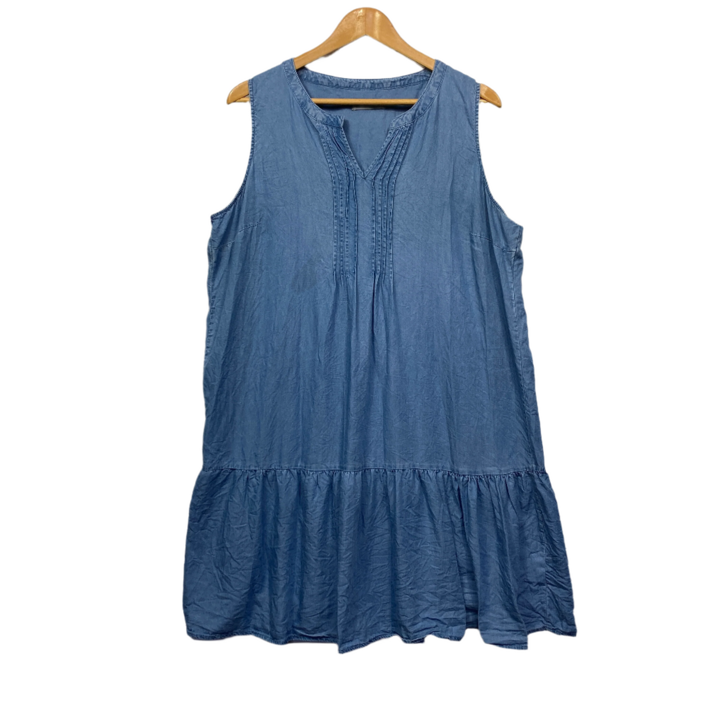 Katies Dress Size 18 Plus Sleeveless Chambray Lyocell