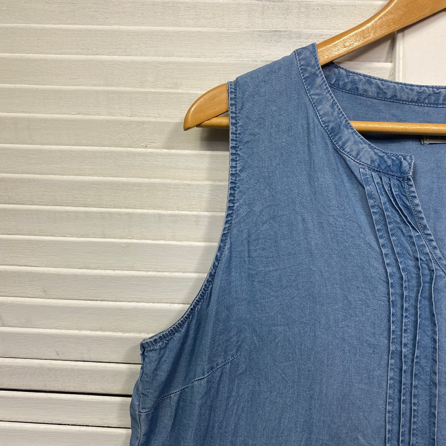 Katies Dress Size 18 Plus Sleeveless Chambray Lyocell