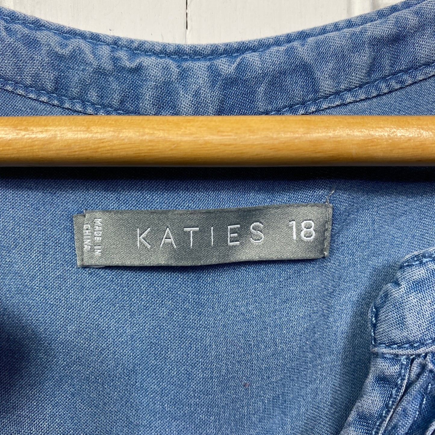 Katies Dress Size 18 Plus Sleeveless Chambray Lyocell