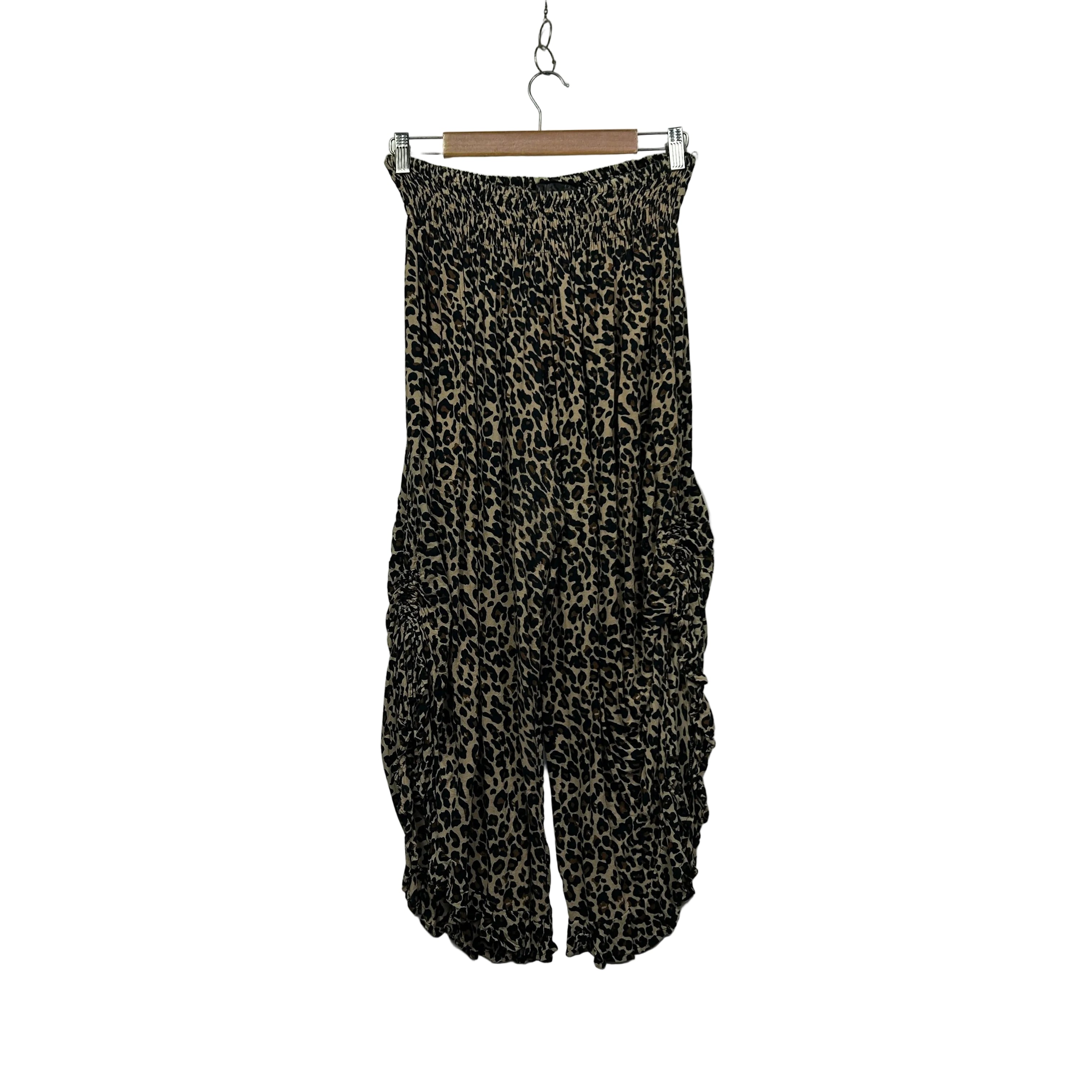 Mille & Me Leopard Print Spilt Leg Pants - Size 2XL