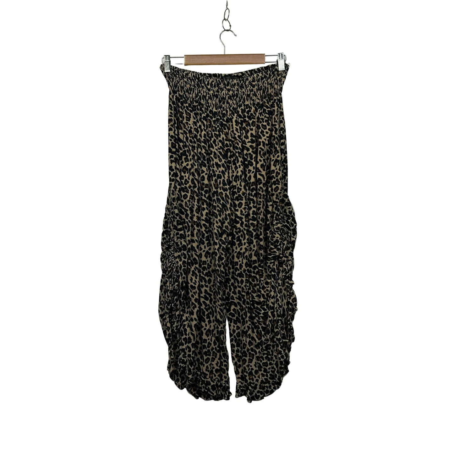 Mille & Me Leopard Print Spilt Leg Pants - Size 2XL