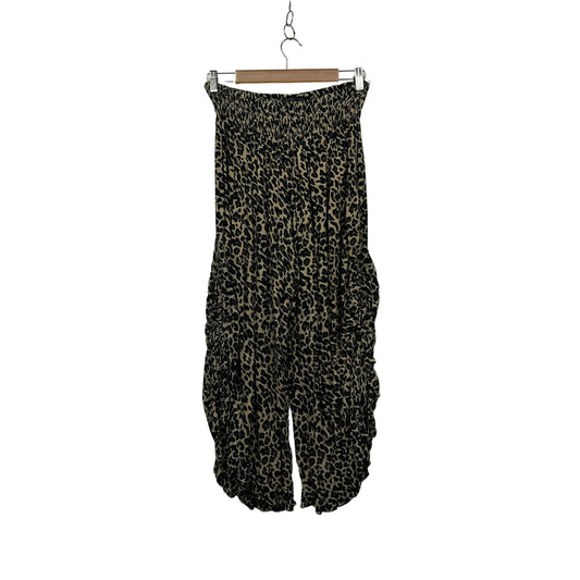 Mille & Me Leopard Print Spilt Leg Pants - Size 2XL