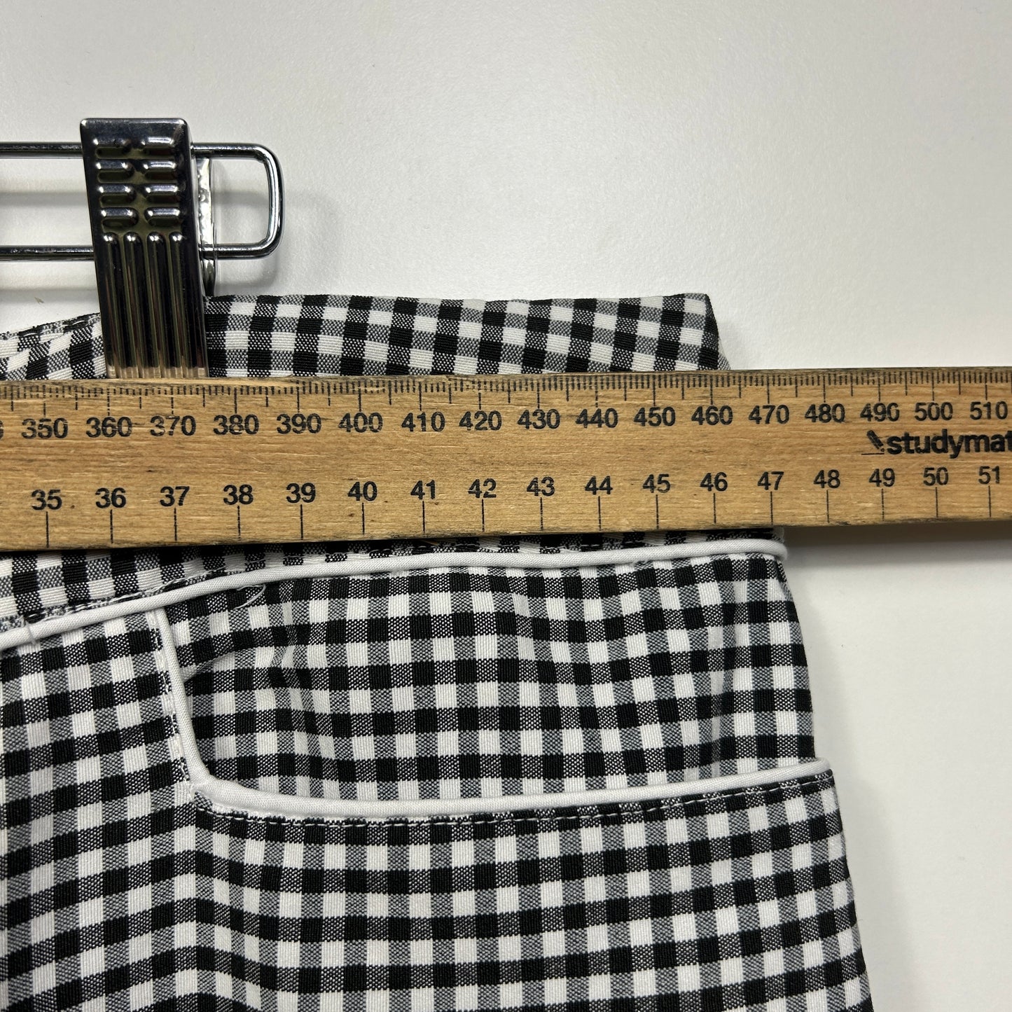 Vintage Millers Cropped Culotte Pants Size 14 16 Black White Gingham Check