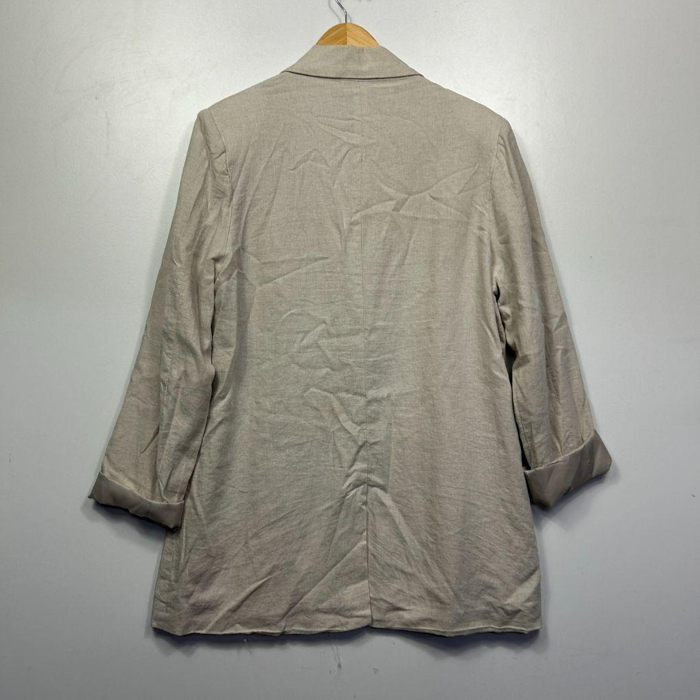 Cotton:On Beige Linen Blazer - Size 16