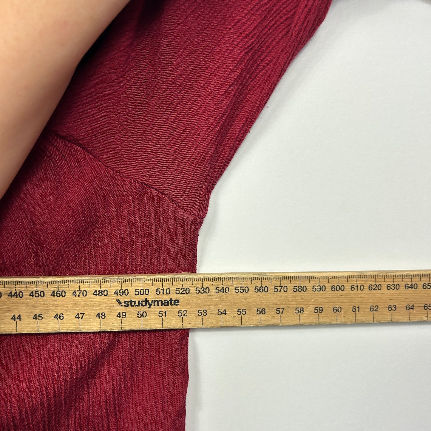 Avella Burgundy Lace Trim Top - Size 16