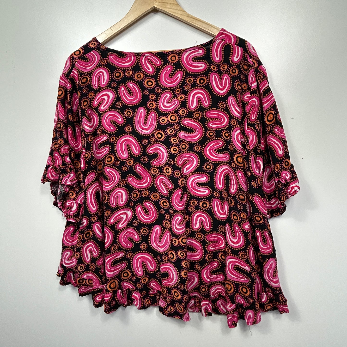 Little Party Dress Pink Paisley Top - Size 14