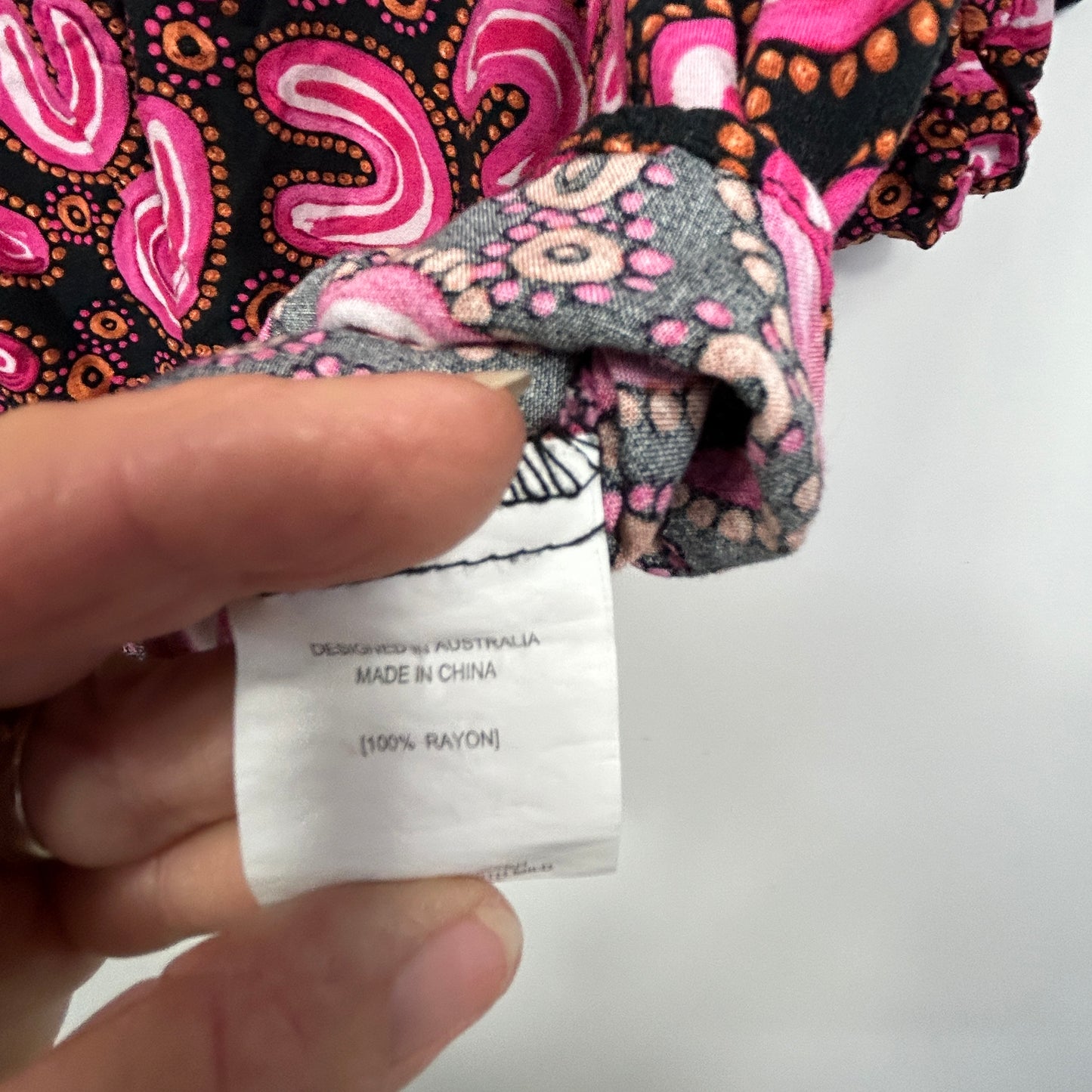 Little Party Dress Pink Paisley Top - Size 14