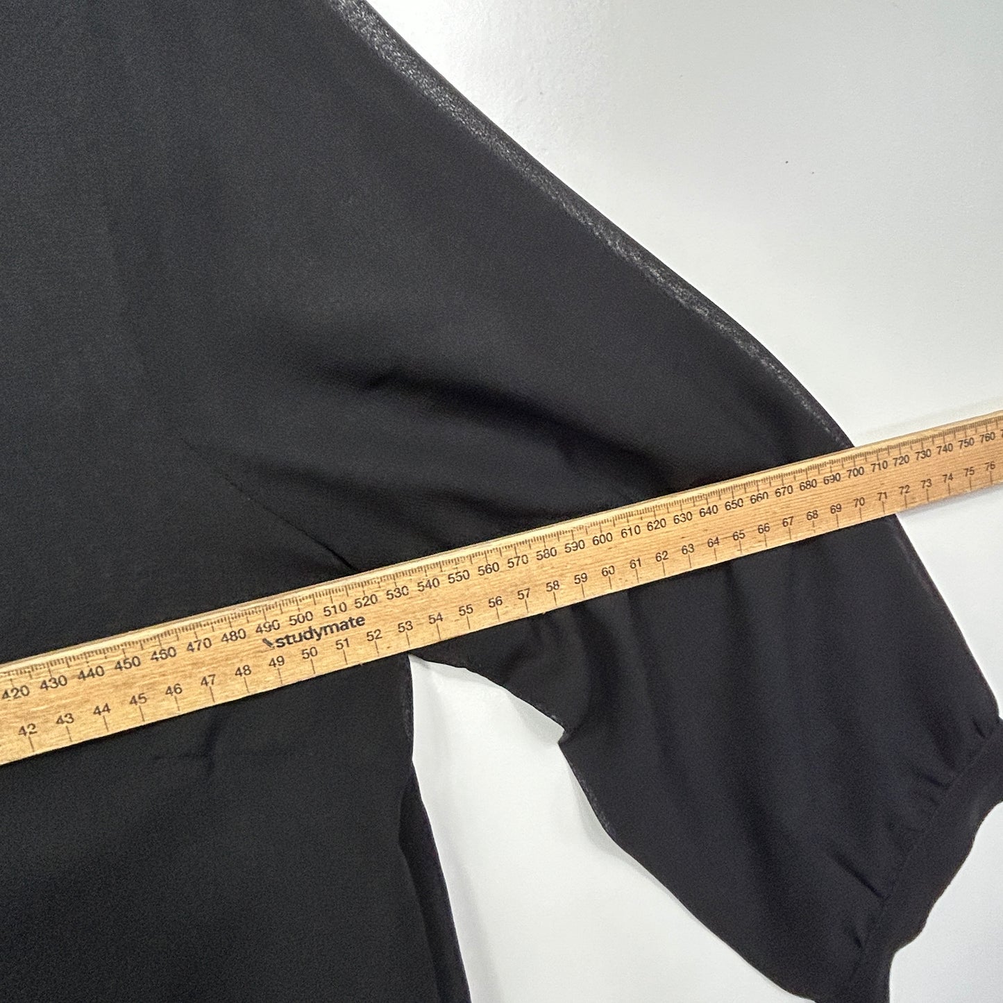 Millers Black Sheer Button up Beaded Top - Size 14