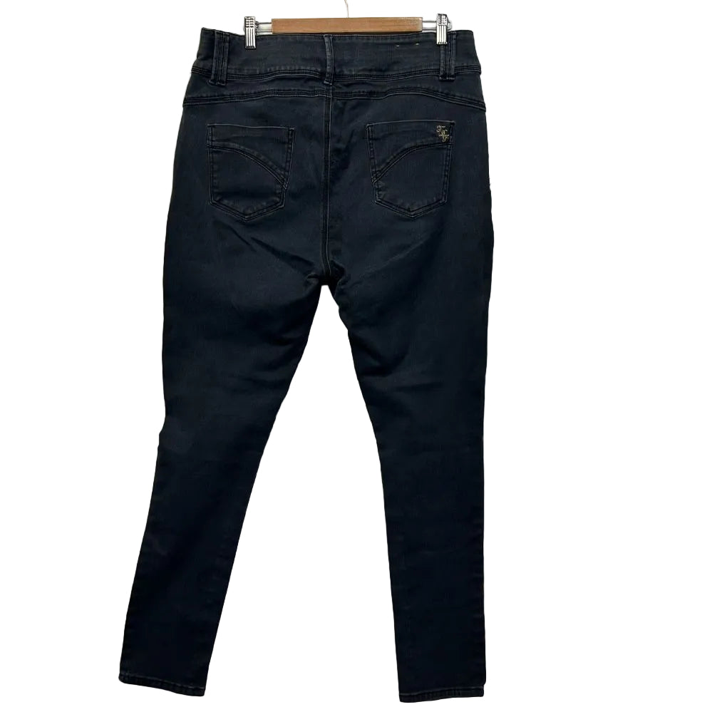 City Chic Black Denim Jeans - Size 16