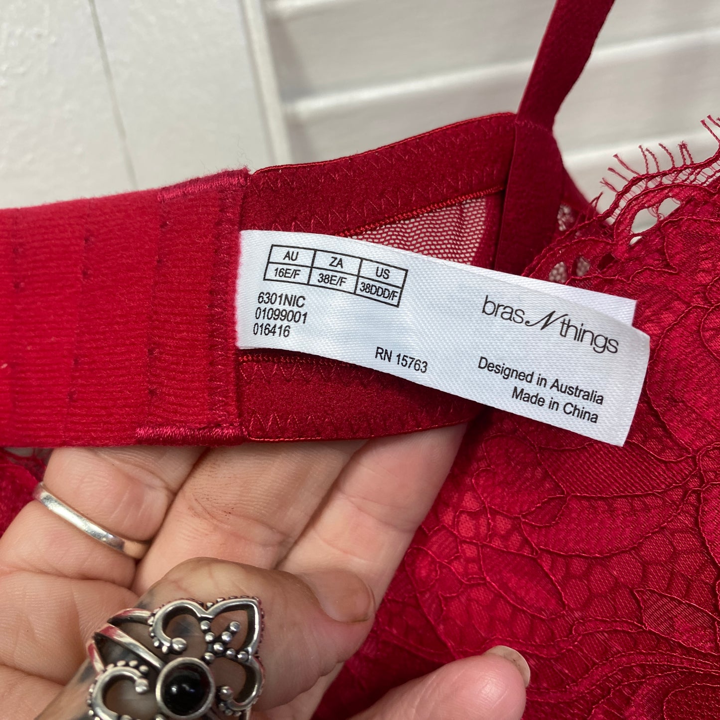 Bras N Things Lingerie Sleepwear Size 16 E/F Red