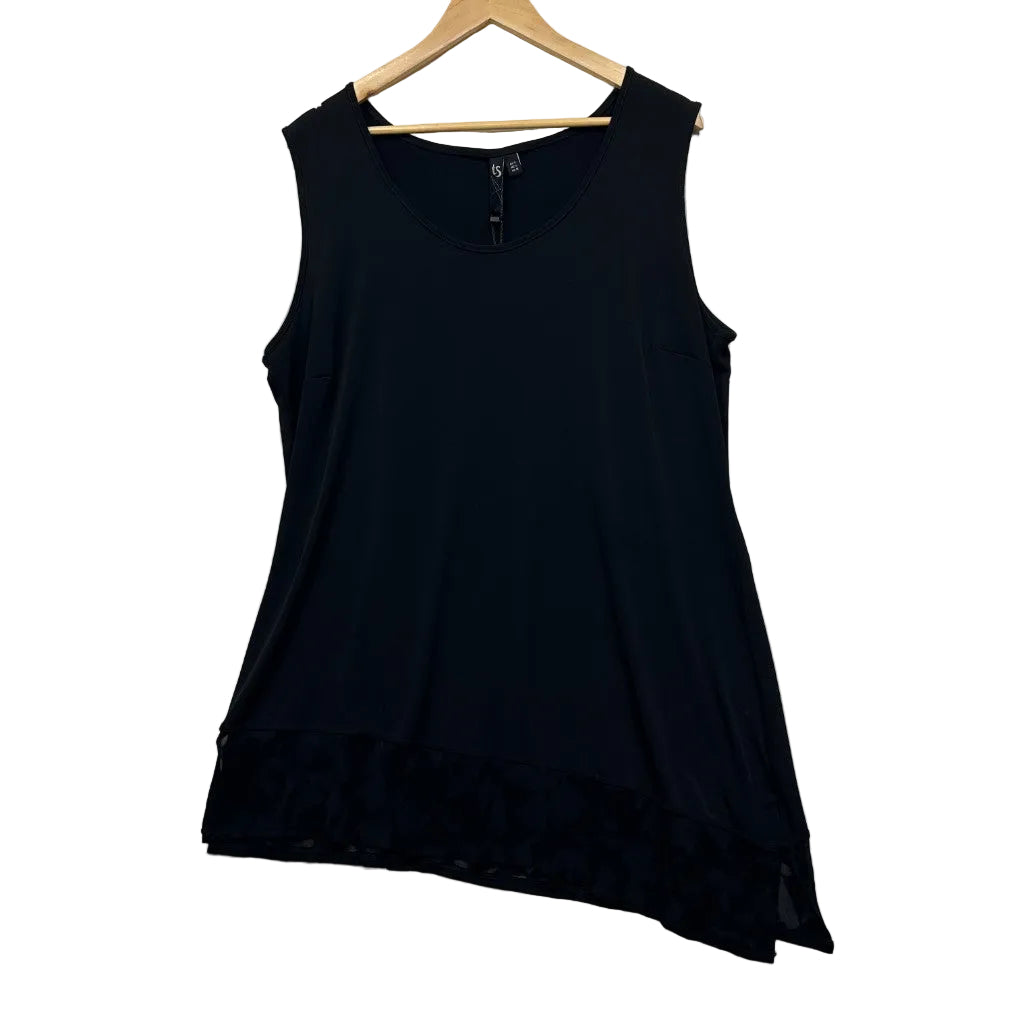 Taking Shape Black Sleeveless Top - Size 16/S