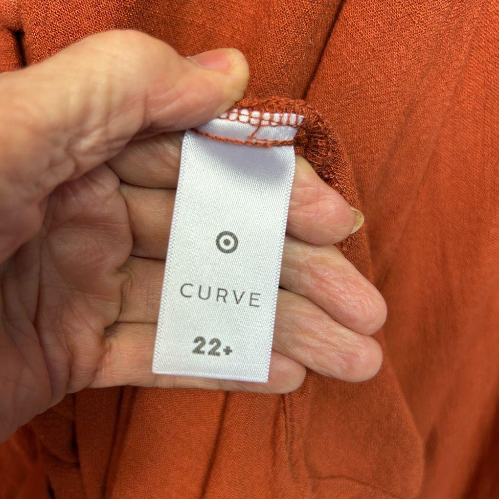 Target Curve Rust Linen Top - Size 22