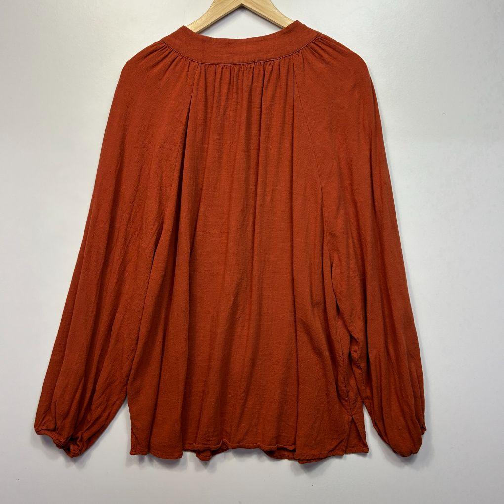Target Curve Rust Linen Top - Size 22