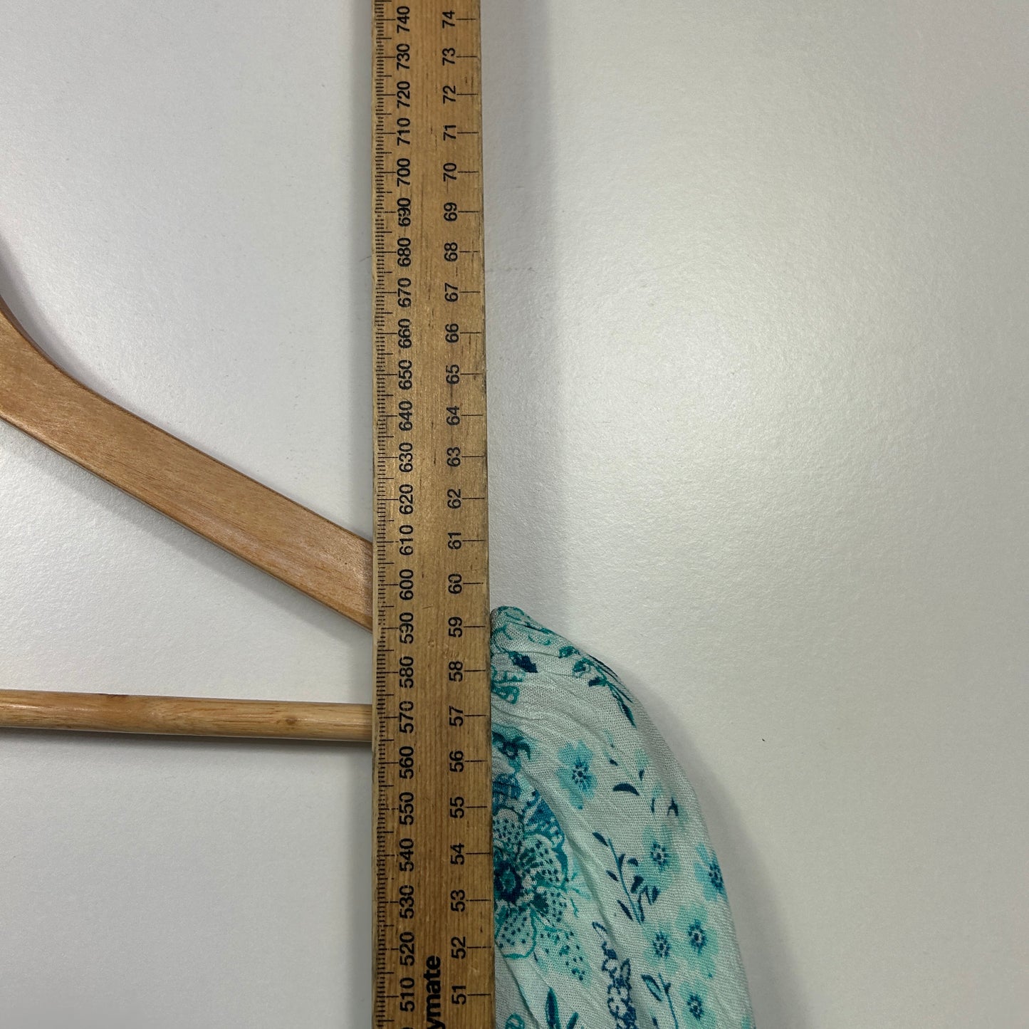 City Chic Aqua Floral Peasant Boho Top - Size 18/M