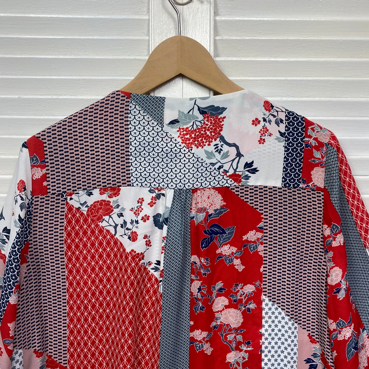 Millers Top Size 16 Long Sleeve Patchwork Print