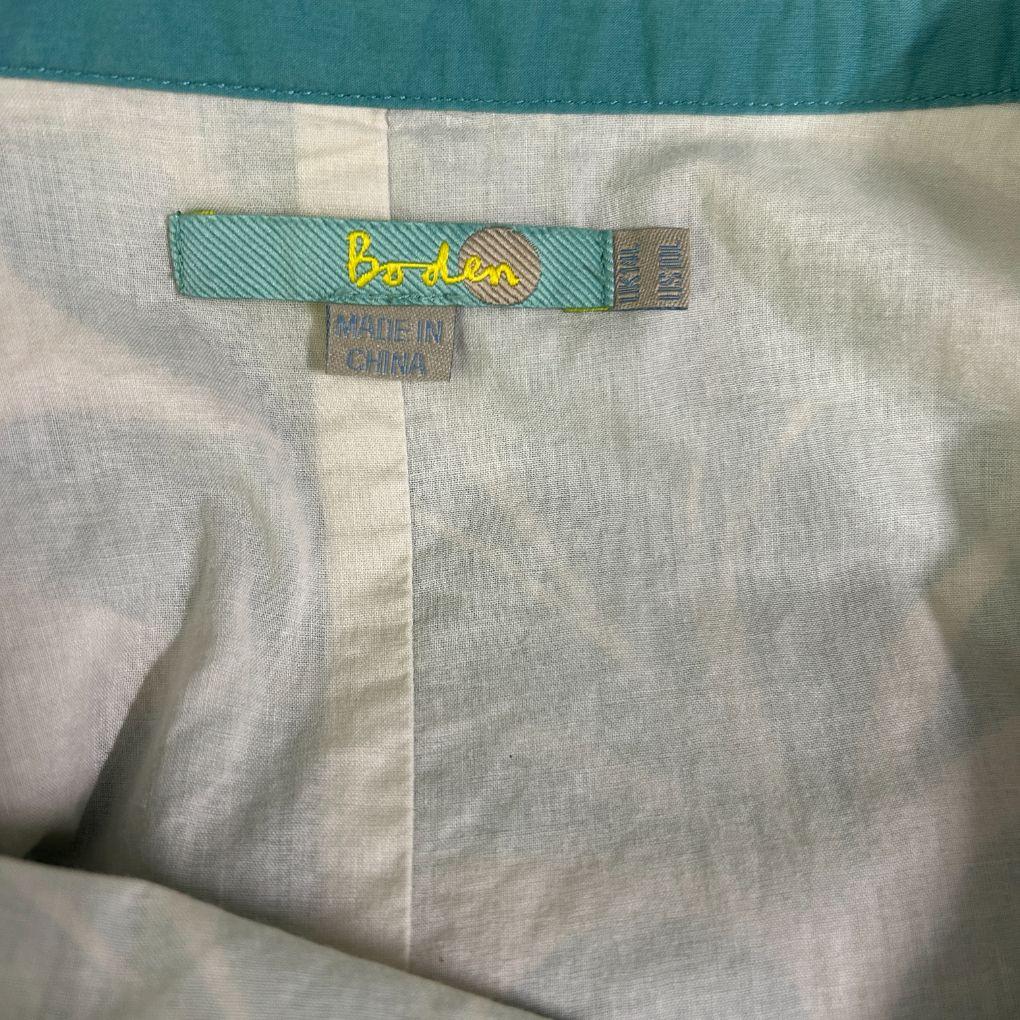 Boden Teal Cotton Skirt - Size 14