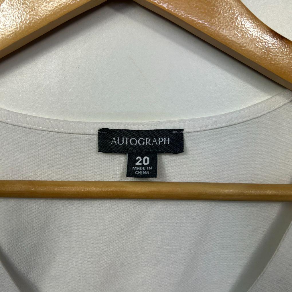 Autograph Cotton White Top - Size 20