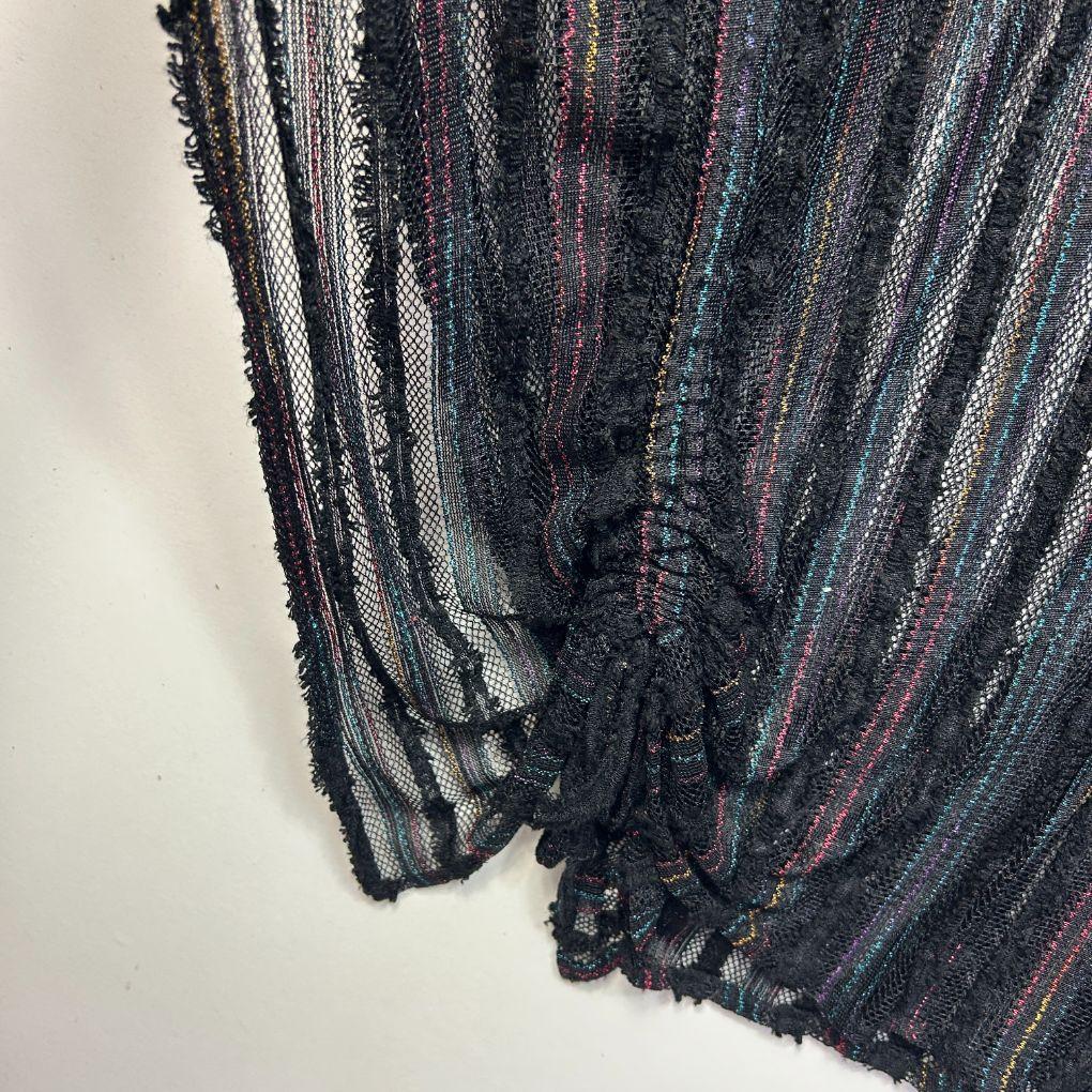 Rusty Swim Cover Up Black Top - Size M/L