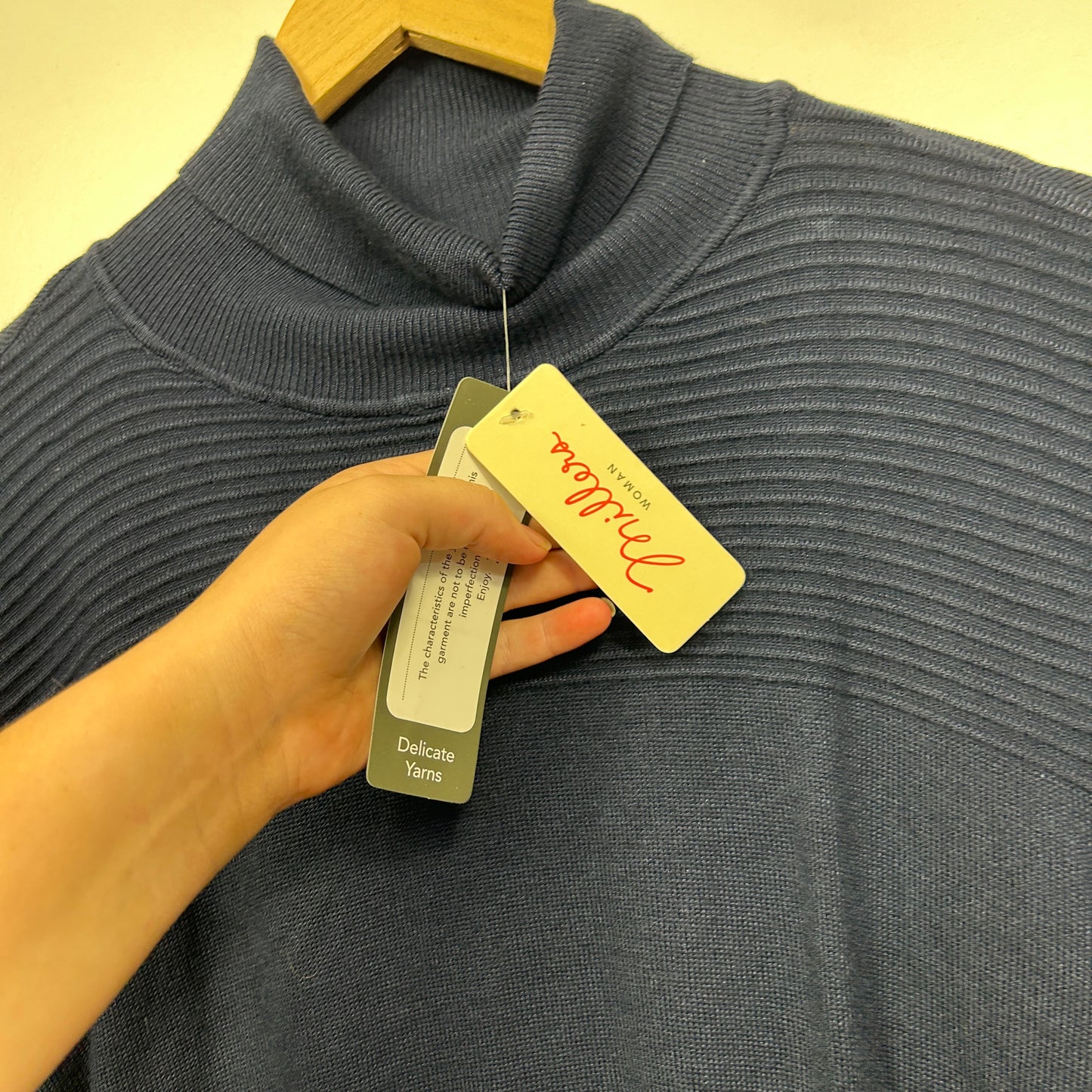 Millers Navy Ribbed Turtleneck Knit Jumper- Size XXL