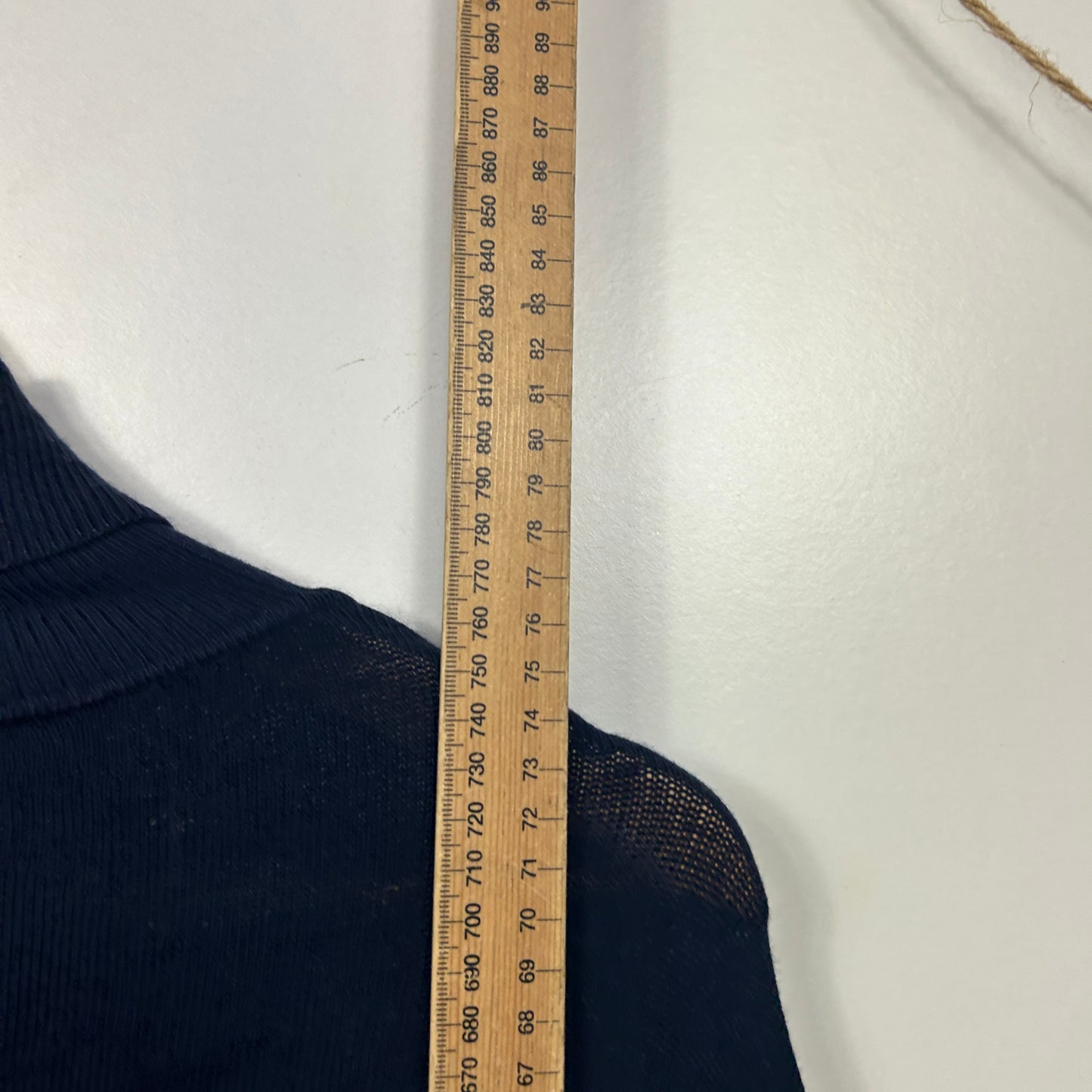 Millers Navy Ribbed Turtleneck Knit Jumper- Size XXL