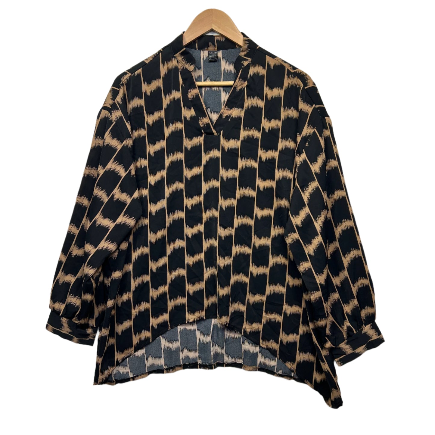 Shein Top Size 14 Large Long Sleeve Black