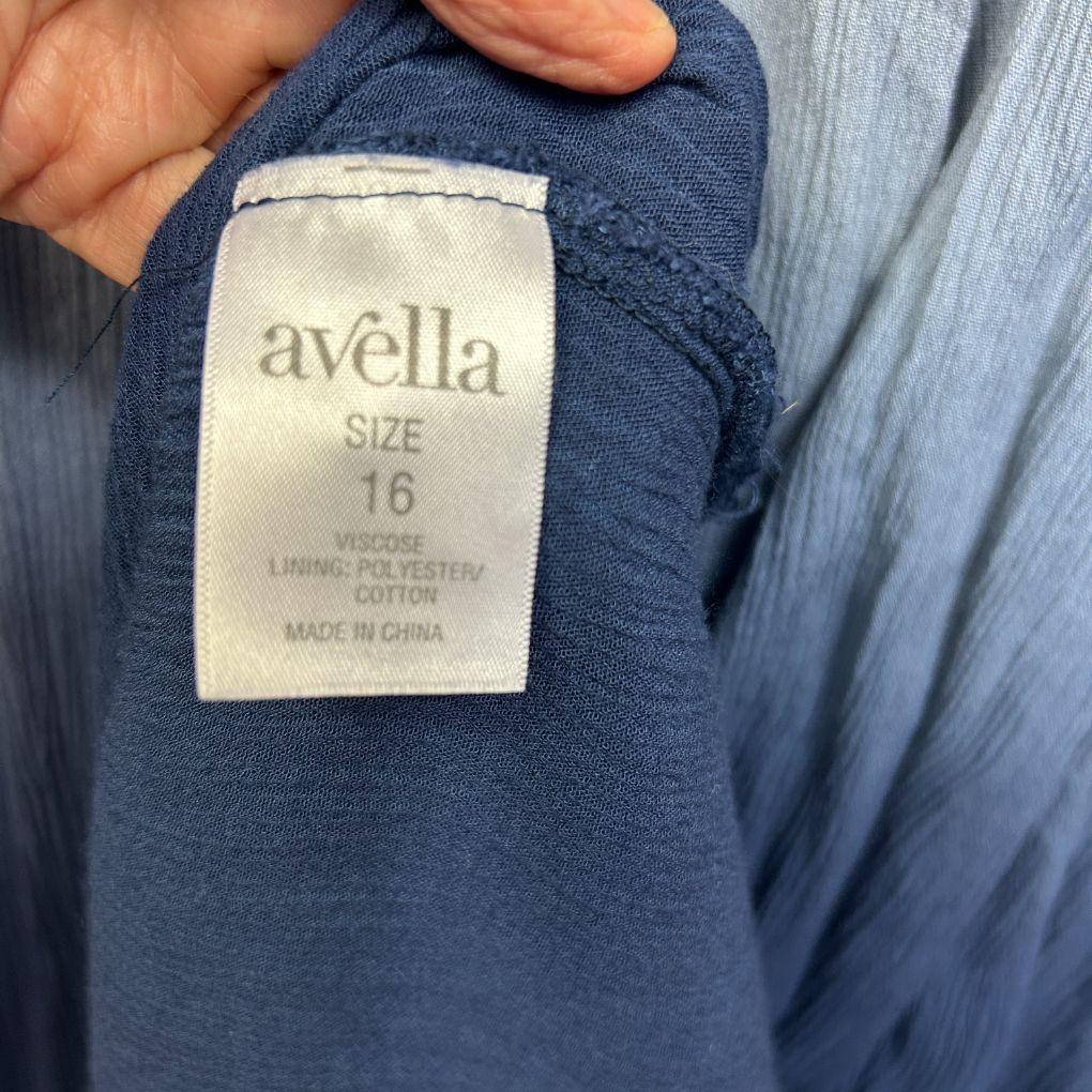 Avella Blue Dress - Size 16 (fault)