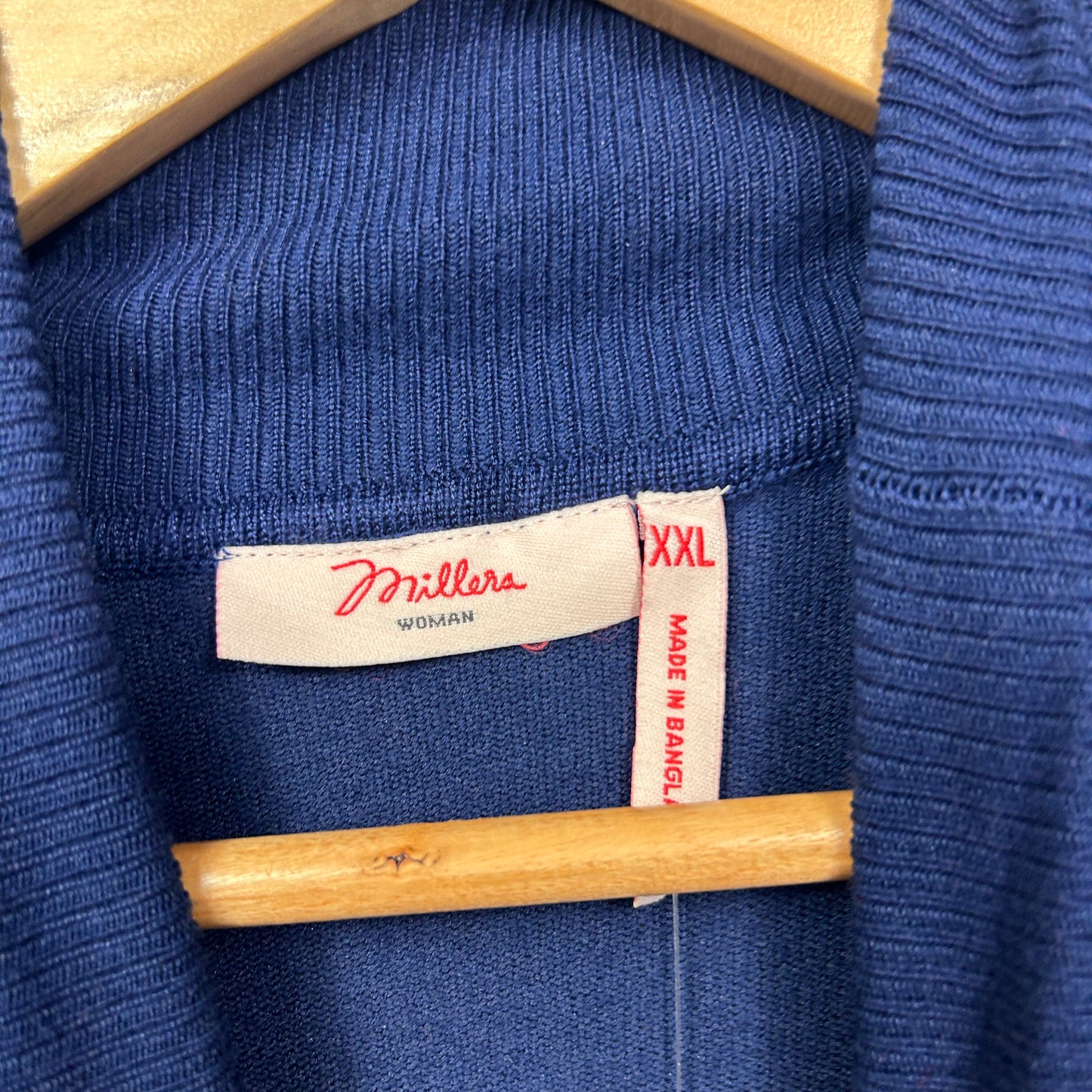 Millers Navy Turtleneck Knit Jumper - Size 2XL