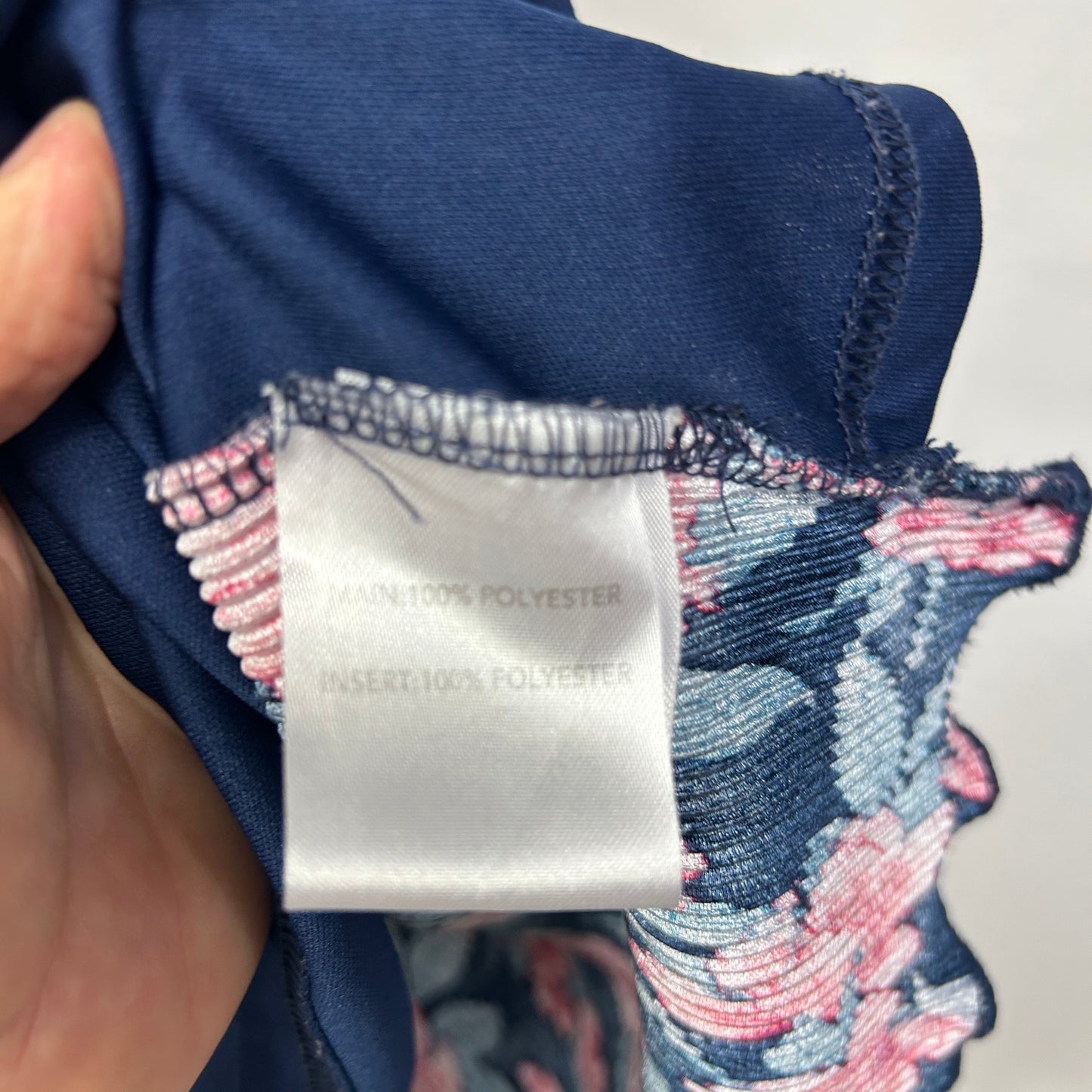 Millers Navy Floral Pleated Top - Size 16