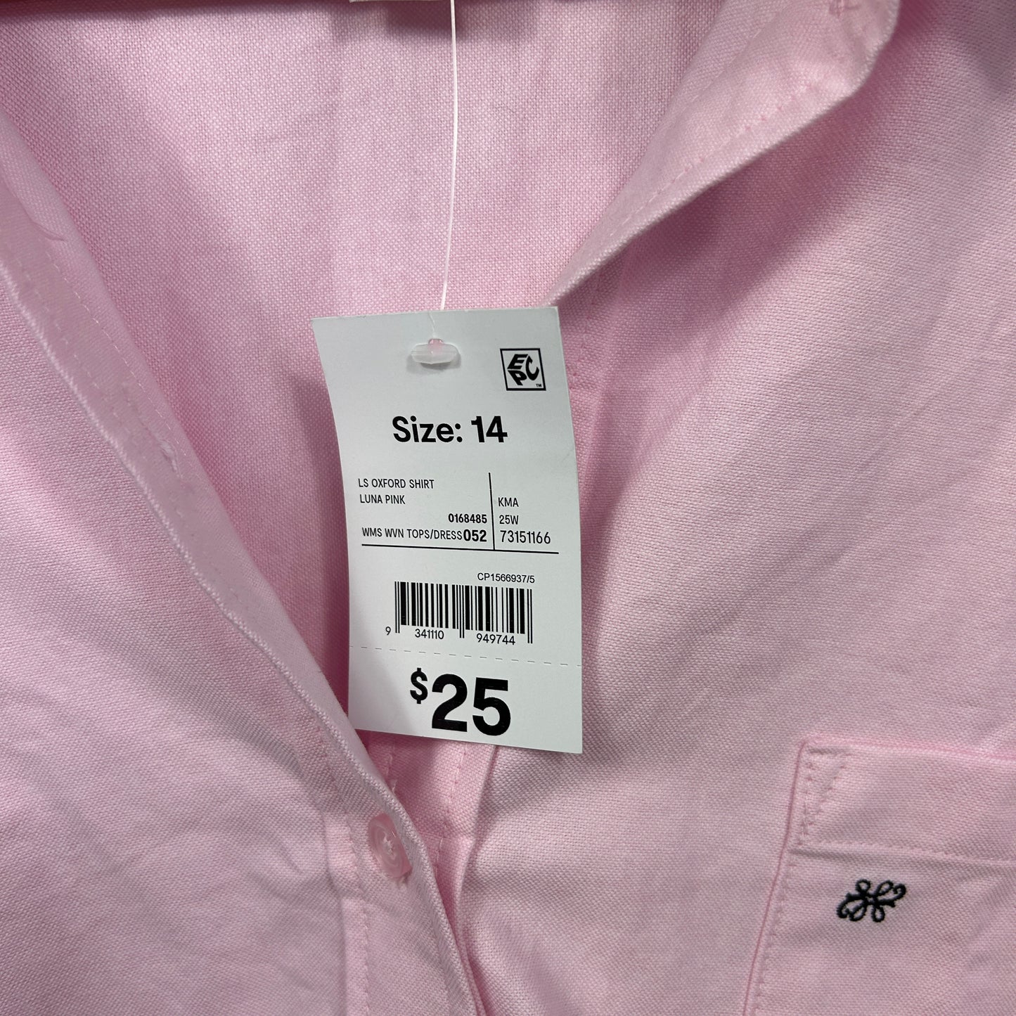 Anko Pink Cotton Oversized Shirt - Size 14