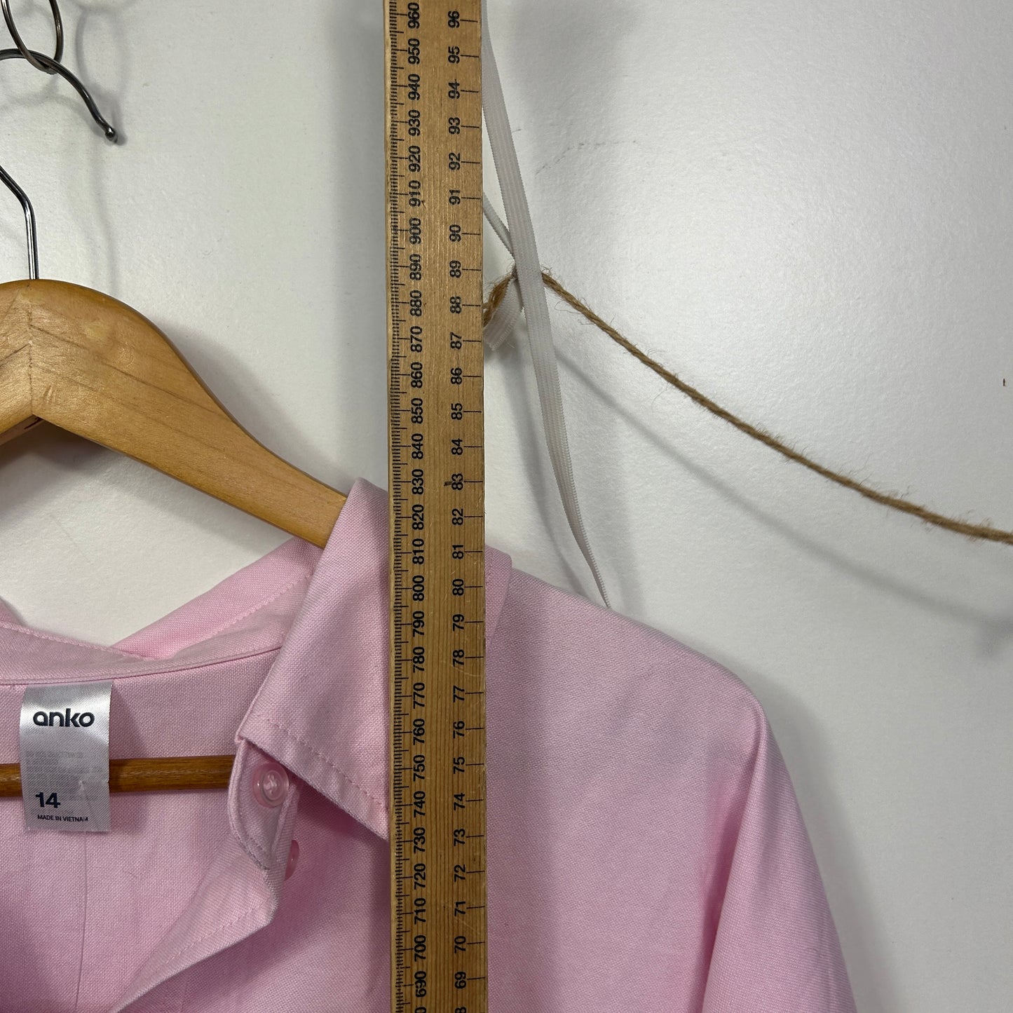 Anko Pink Cotton Oversized Shirt - Size 14