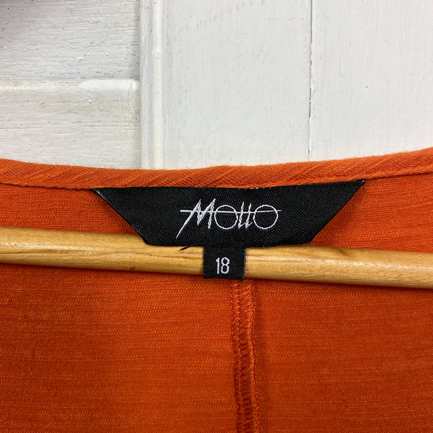 Motto Fashions Dress Size 18 Orange Long Sleeve Midi Length