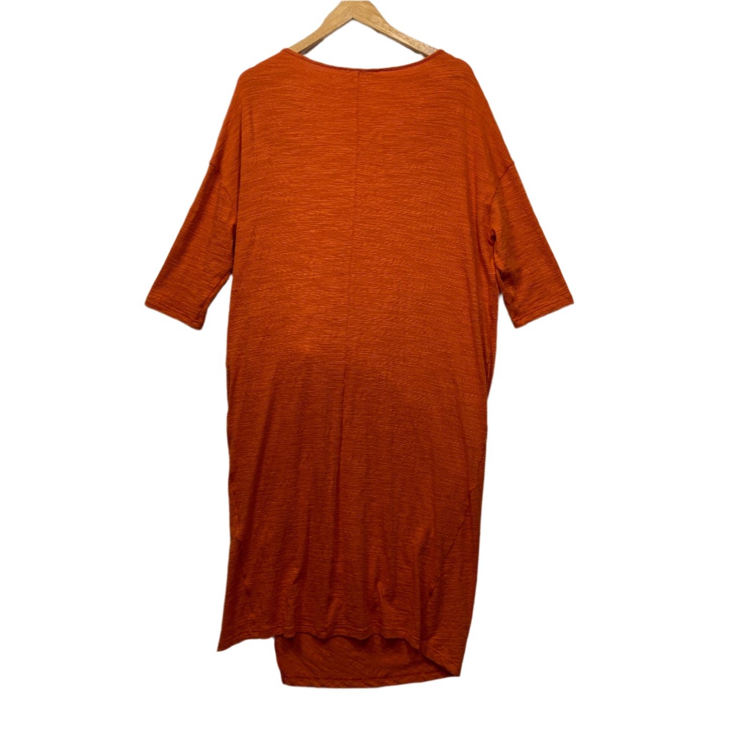 Motto Fashions Dress Size 18 Orange Long Sleeve Midi Length