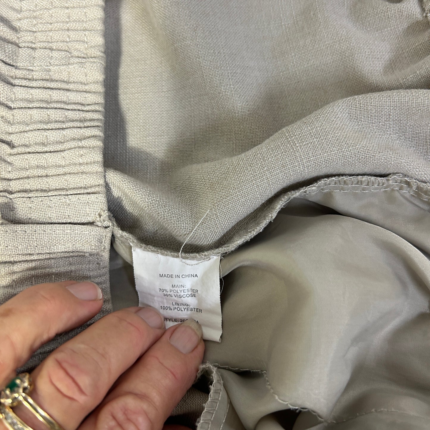 Millers Beige Linen Shorts - Size 16