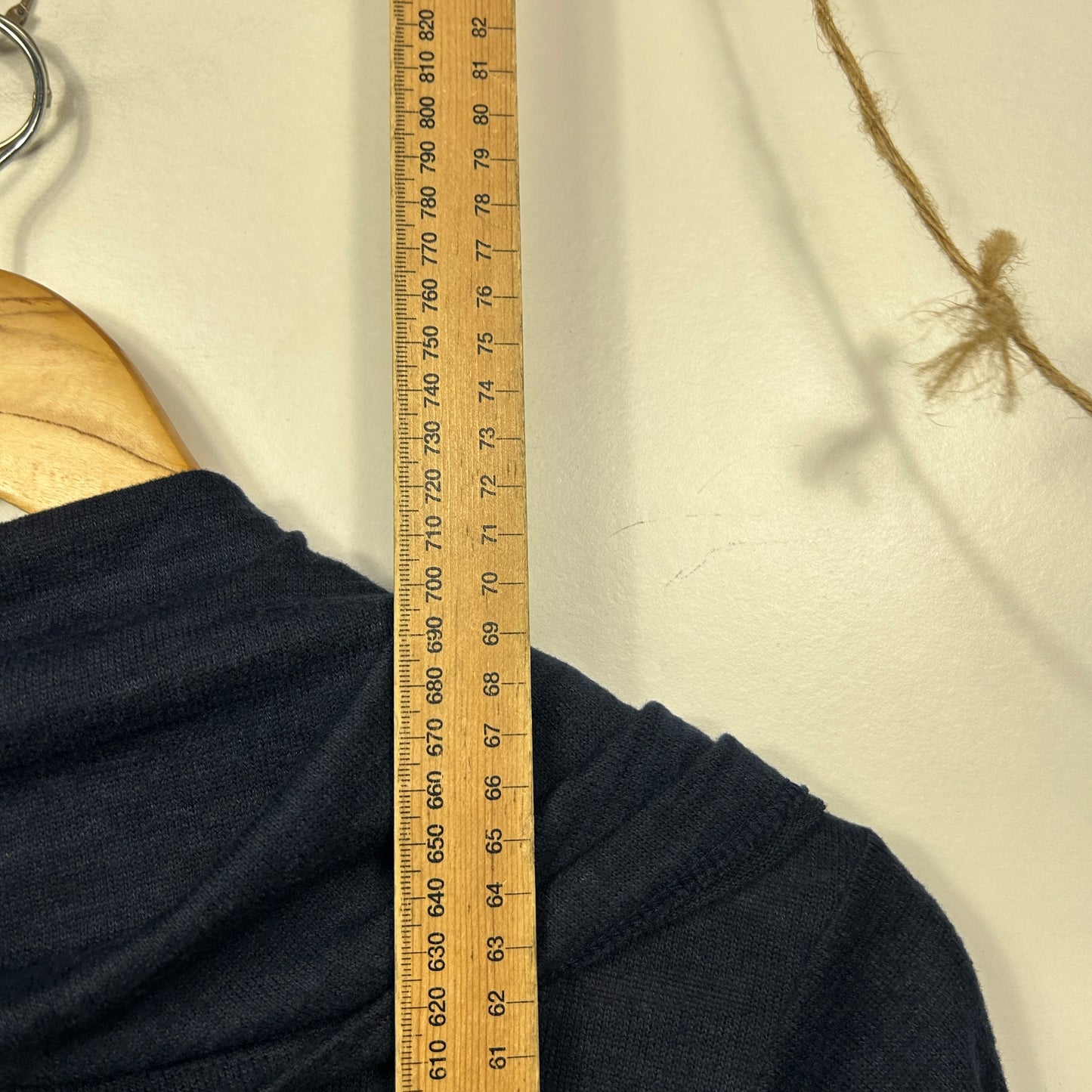 Millers Woman Navy Brushed Knit Cowl Neck Top - Size 20